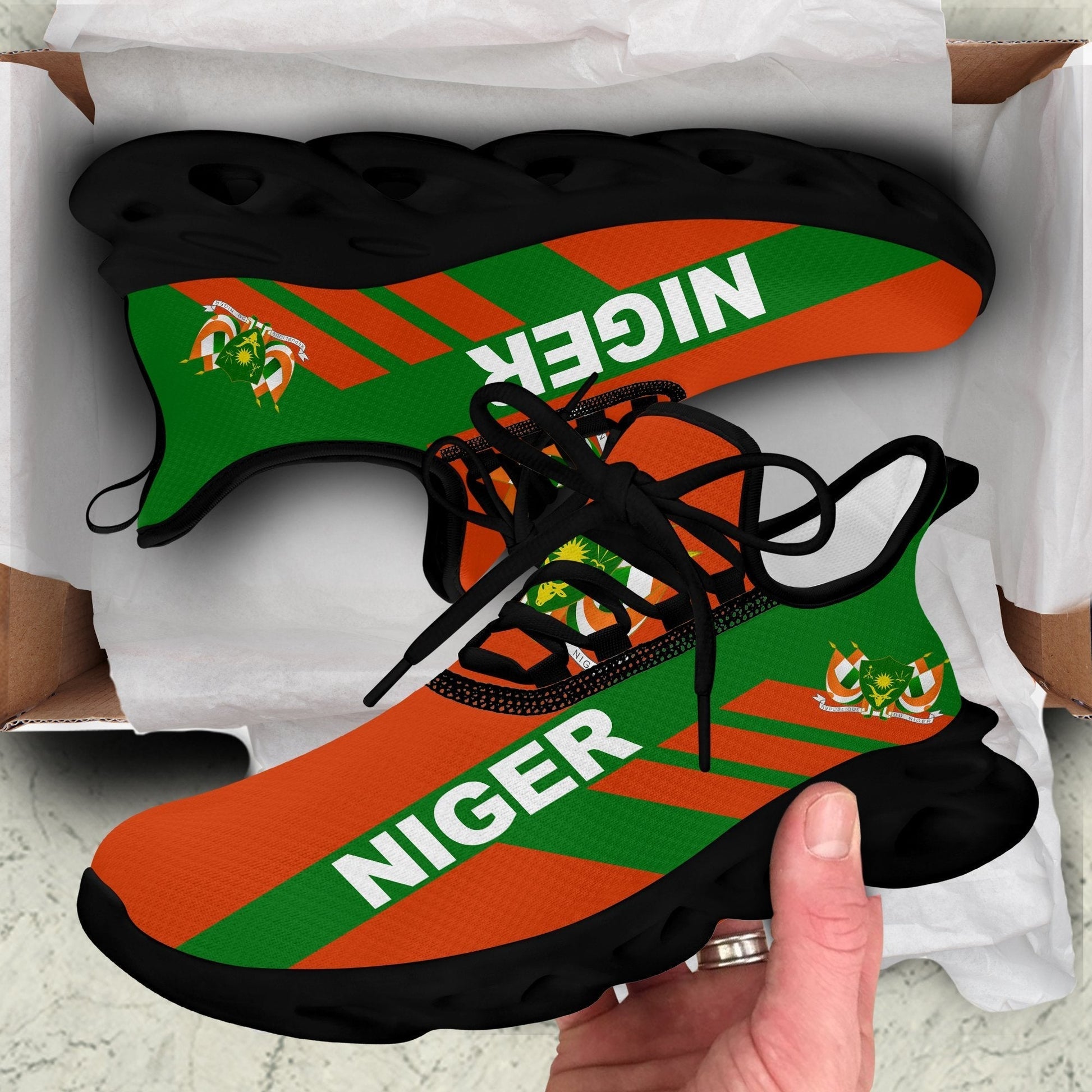 Wonder Print Shop Footwear - Niger Stripe Style Clunky Sneakers LT10