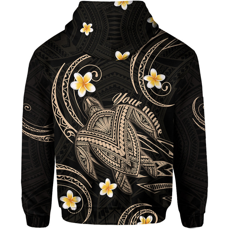 Custom Hawaii Hoodie Hawaiian Turtle Plumeria Mixed Polynesian Nude Style LT9