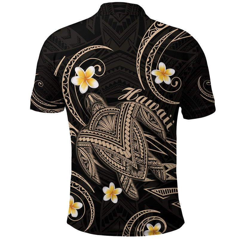 Hawaii Polo Shirt Hawaiian Turtle Plumeria Mixed Polynesian Nude Style LT9