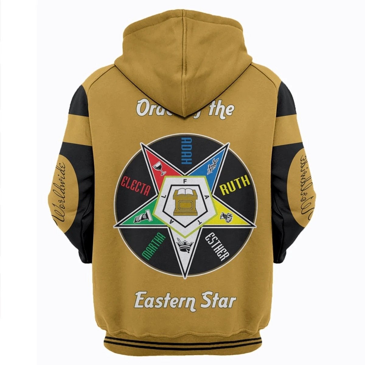 African Hoodie Gold Oes Of The Eastern Star Hoodie