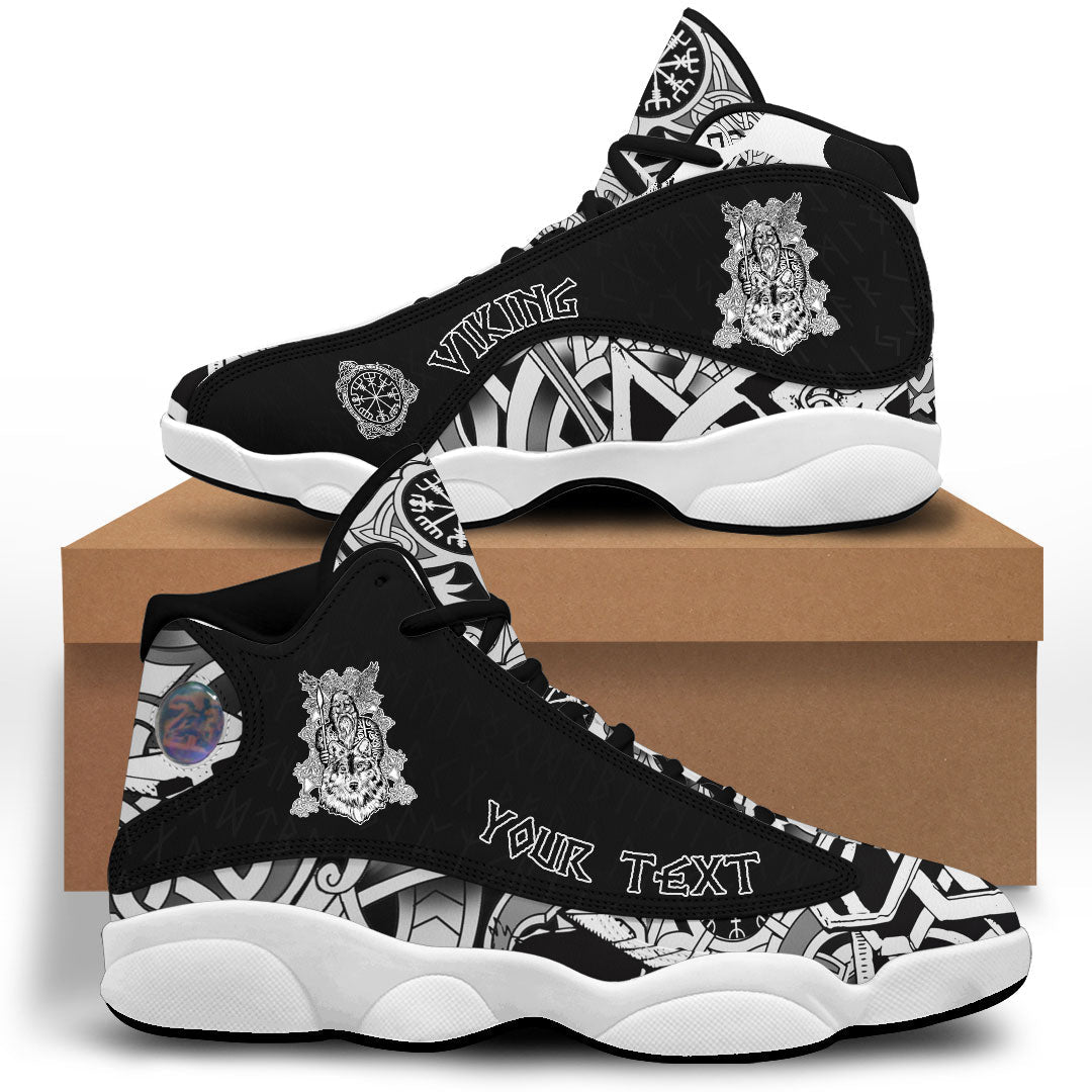 (Custom) Viking - Odin and Wolf Sneakers J13 RLT12