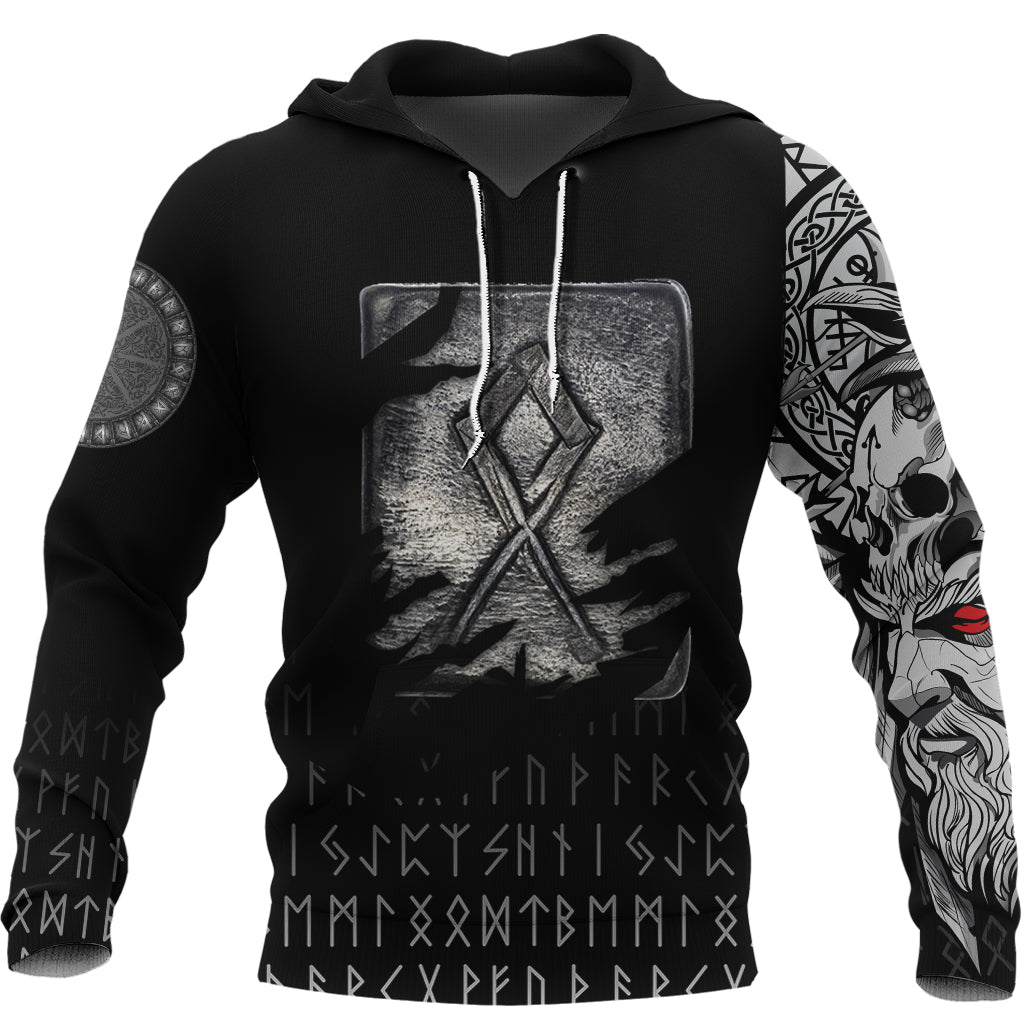 Viking Hoodie Othala Norse Runes RLT12