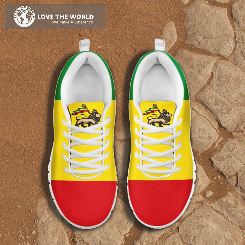 (Custom) Ethiopia Sneakers Flag Lion Personal Signature