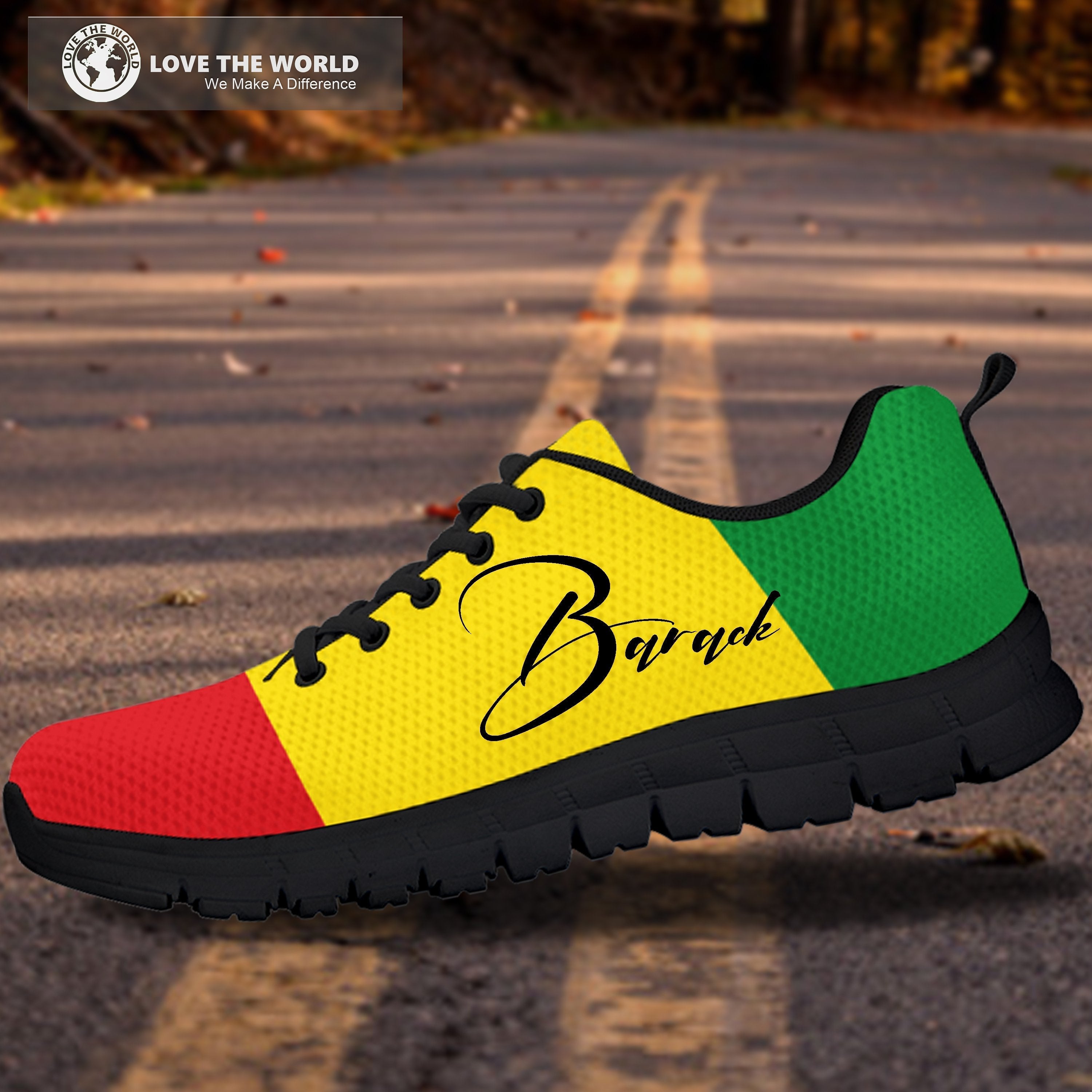 (Custom) Ethiopia Sneakers Flag Lion Personal Signature
