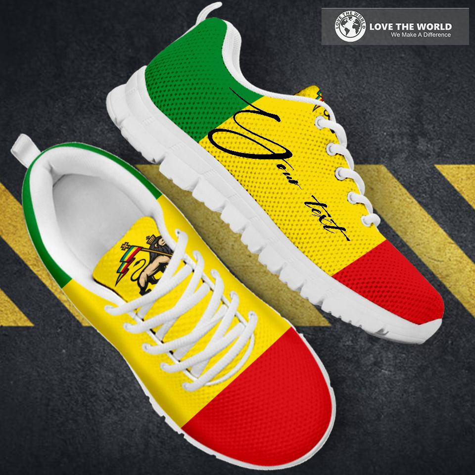 (Custom) Ethiopia Sneakers Flag Lion Personal Signature