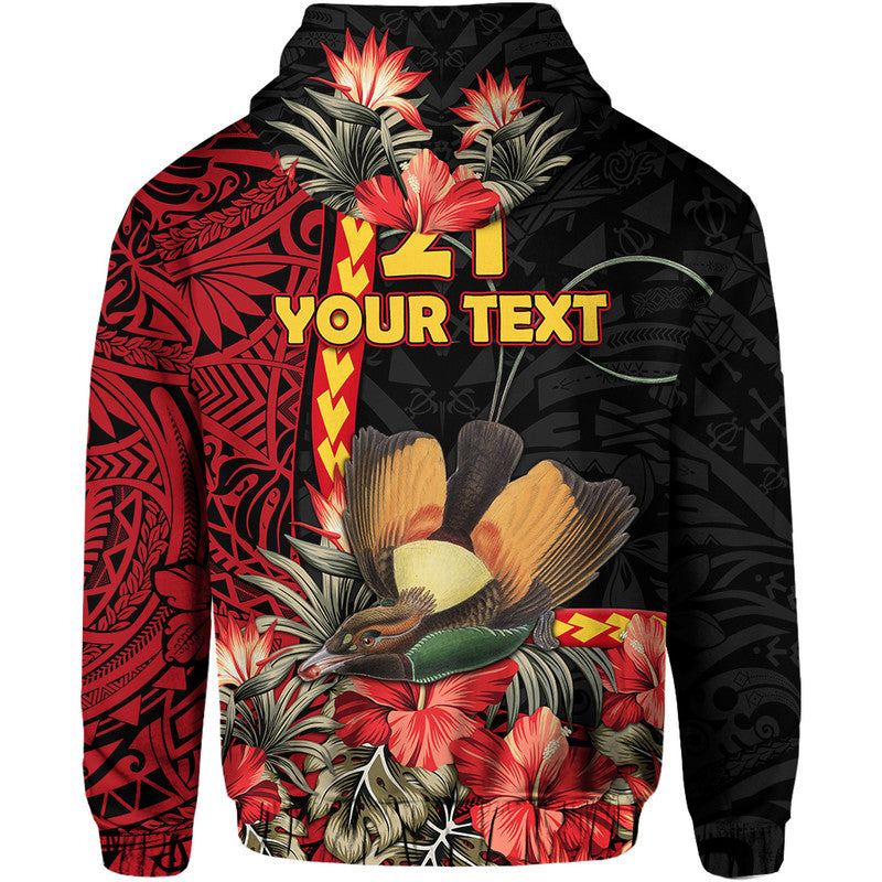 Custom Personalised Papua New Guinea Hoodie Unique Bird With Tropical Vintage Plant LT9