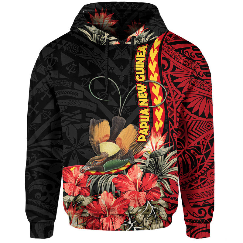 Custom Personalised Papua New Guinea Hoodie Unique Bird With Tropical Vintage Plant LT9