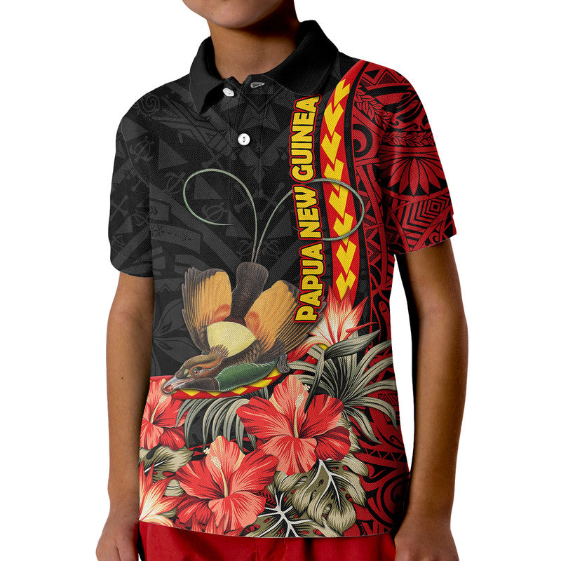 Custom Papua New Guinea Polo Shirt Unique Bird With Tropical Vintage Plant LT9