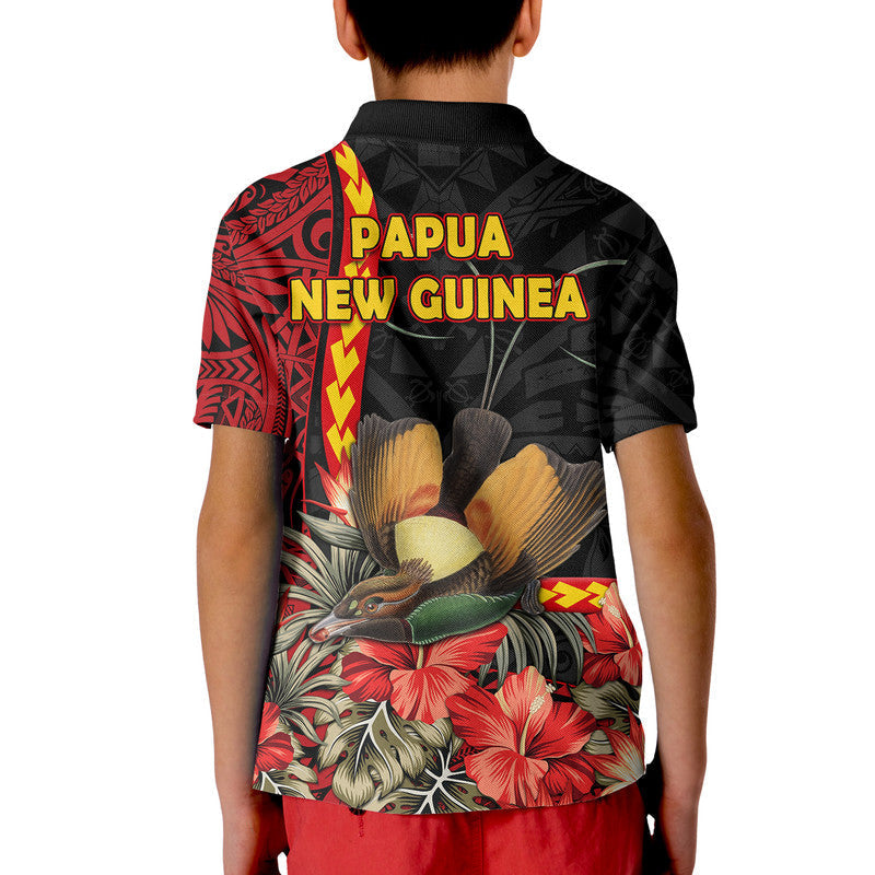Papua New Guinea Polo Shirt Unique Bird With Tropical Vintage Plant LT9