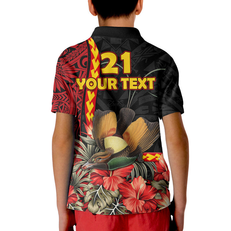 Custom Papua New Guinea Polo Shirt Unique Bird With Tropical Vintage Plant LT9