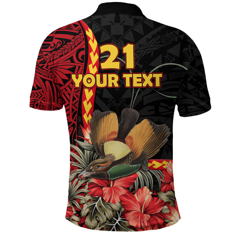 Custom Papua New Guinea Polo Shirt Unique Bird With Tropical Vintage Plant LT9