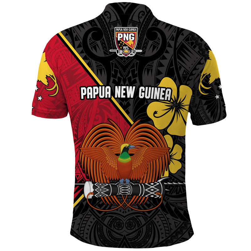 The Kumuls PNG Polo Shirt Papua New Guinea Polynesian Dynamic Style Black LT14
