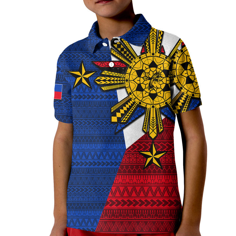 Custom Filipino Polo Shirt Tribal Flag Style LT6
