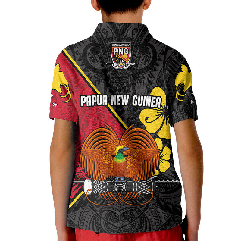 The Kumuls PNG Polo Shirt Papua New Guinea Polynesian Dynamic Style Black LT14