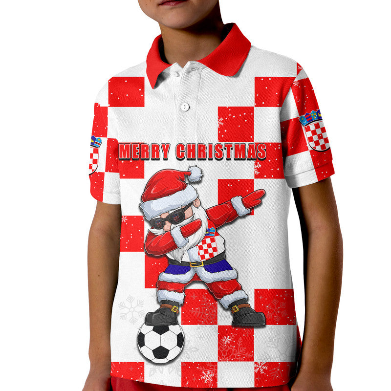 Croatia Christmas Santa Claus Dabbing Polo Shirt Replica Football Jersey LT6