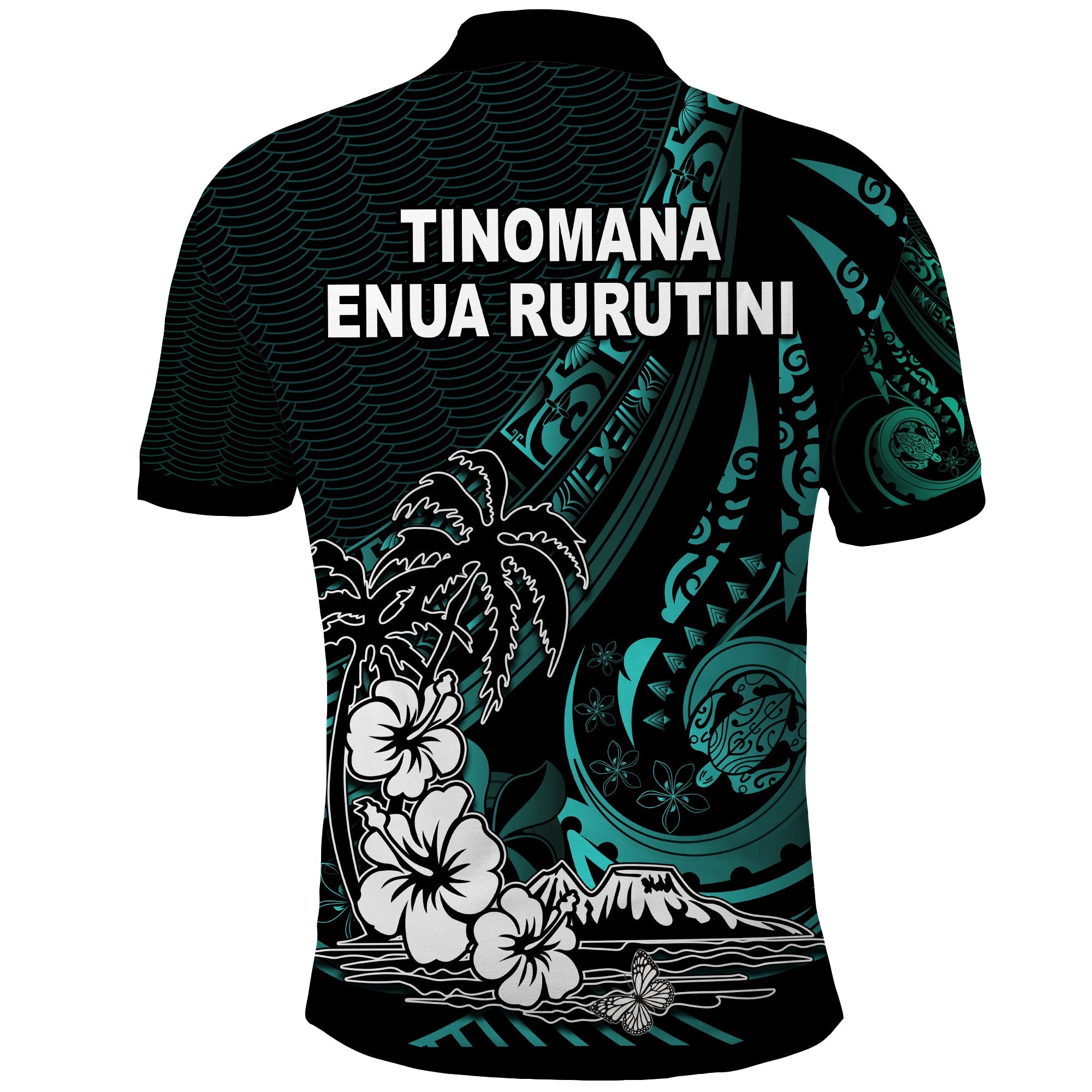 (TINOMANA) Polo Shirt The Flow Of The Ocean Green LT13