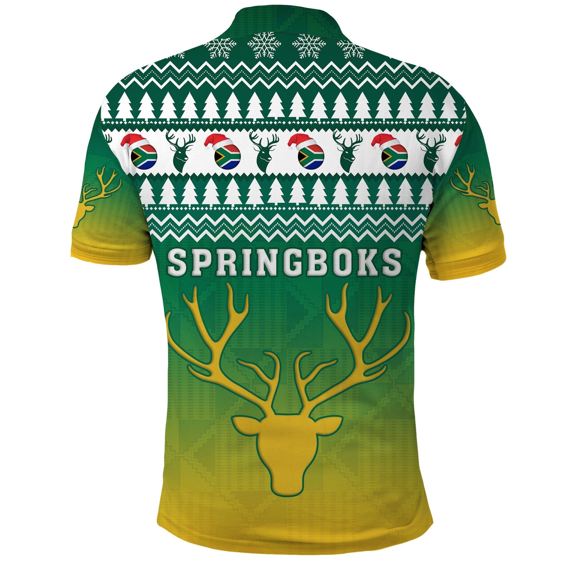 South Africa Rugby Polo Shirt Christmas Proud Springboks LT13