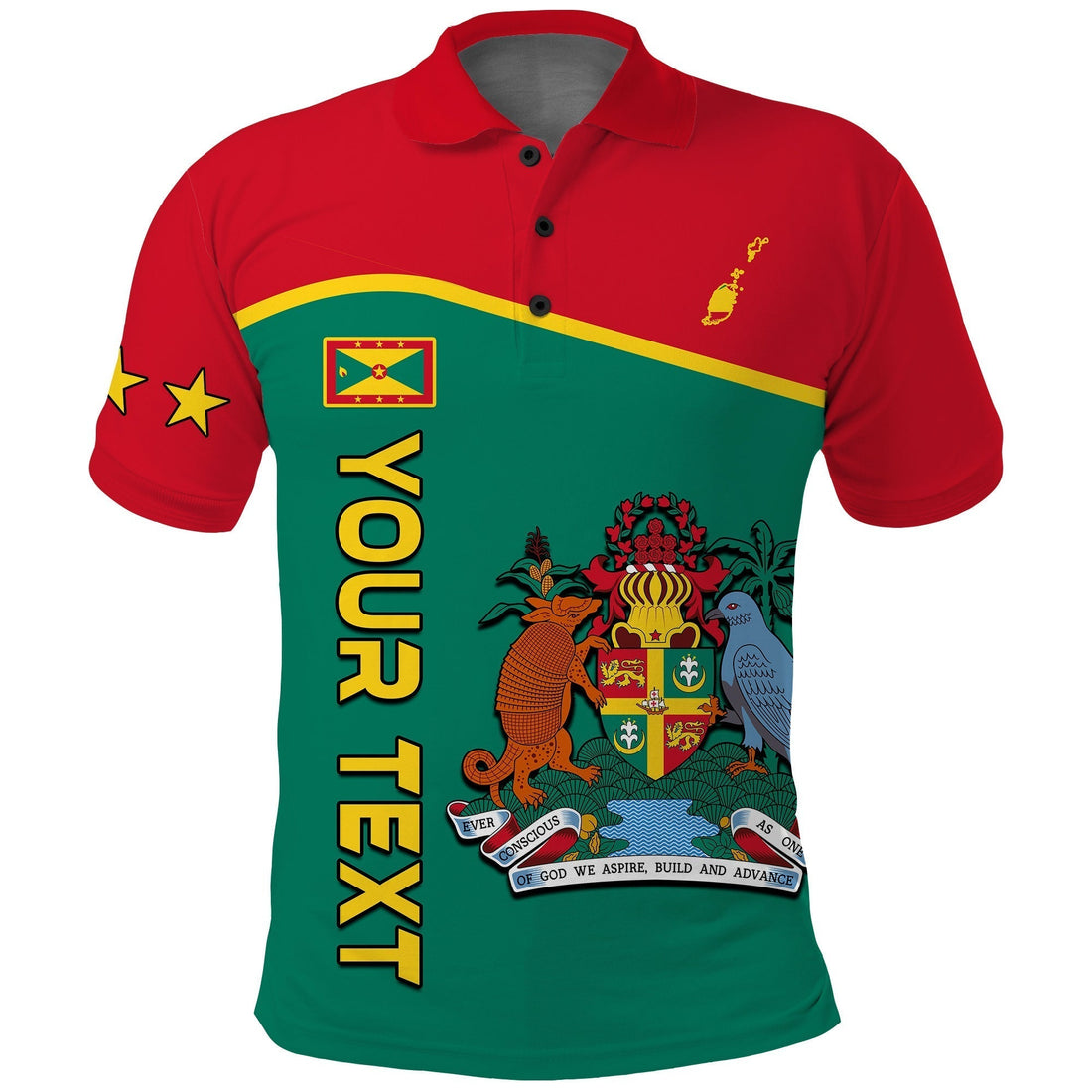 Custom Grenada Polo Shirt Coat Of Arms and Map Impressive LT13