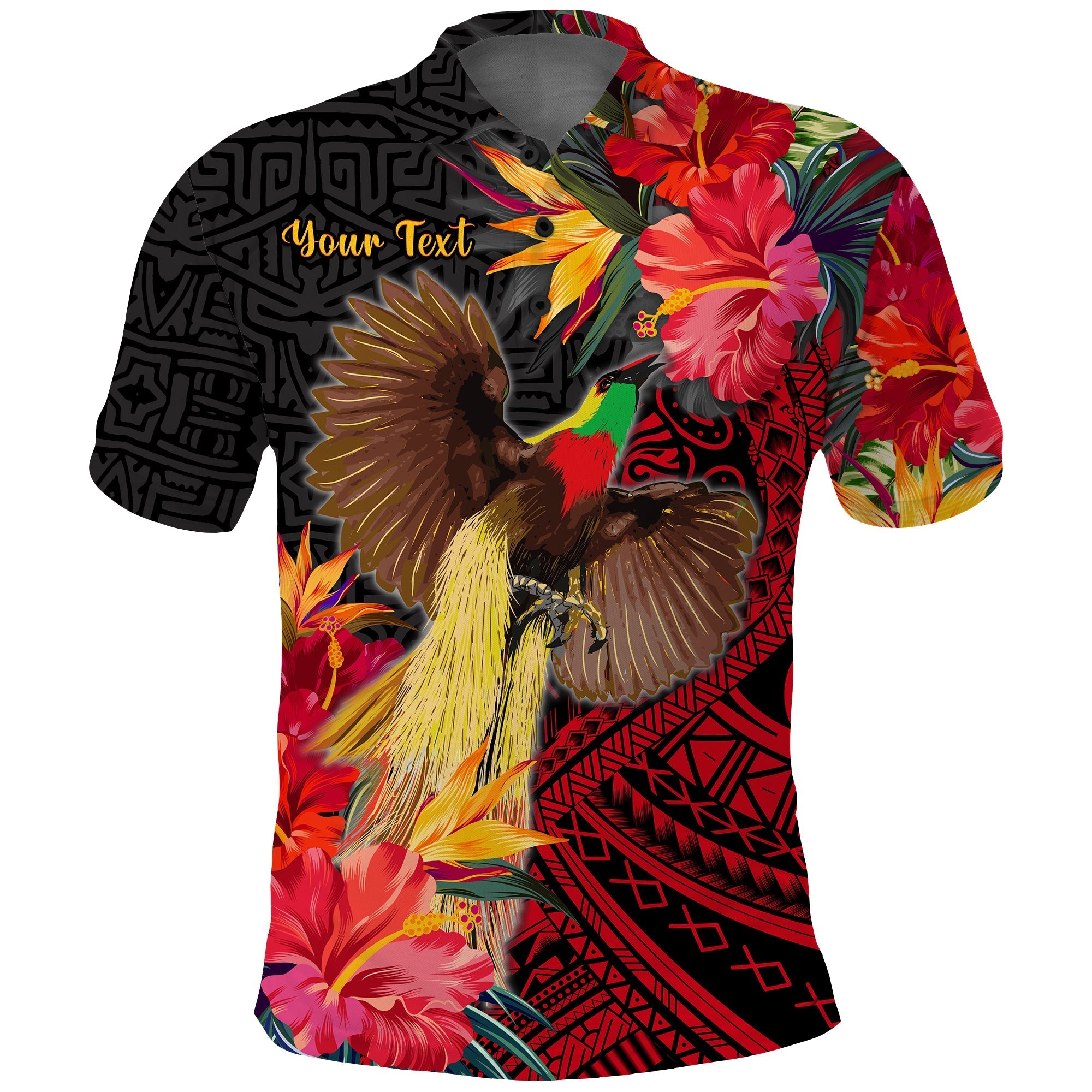 Custom Papua New Guinea Polo Shirt Bird of Paradise LT13