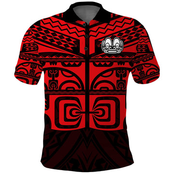 Custom Marquesas Islands Polo Shirt Marquesas Tattoo Red Special LT13