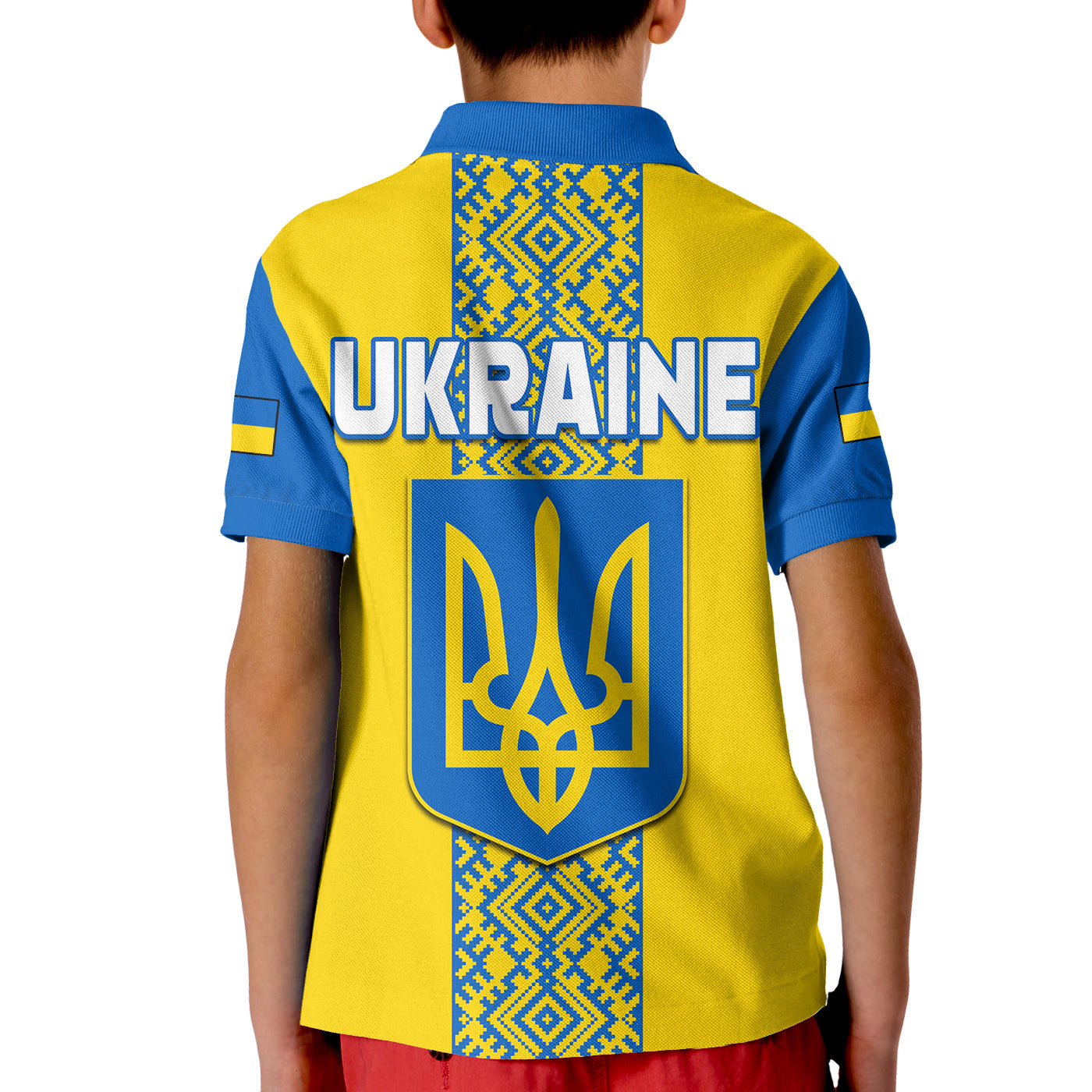 Ukraine Polo Shirt KID Ukrainian Pattern LT13
