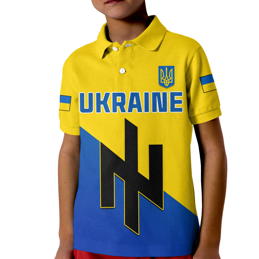 Ukraine Polo Shirt KID Style Flag Come on LT13