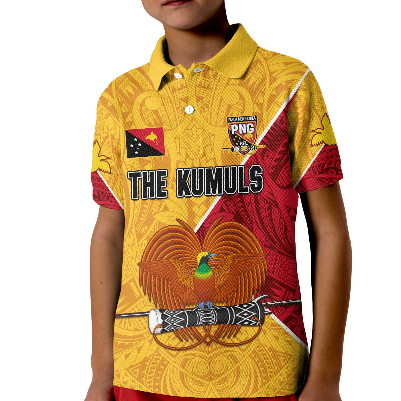The Kumuls PNG Polo Shirt Papua New Guinea Polynesian Dynamic Style LT14