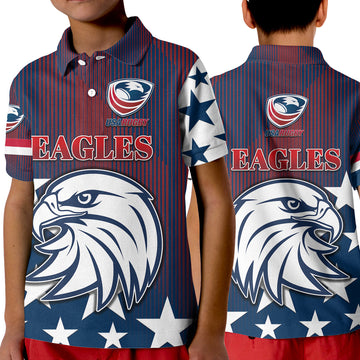 USA Rugby Polo Shirt KID Original Vibes Blue LT8