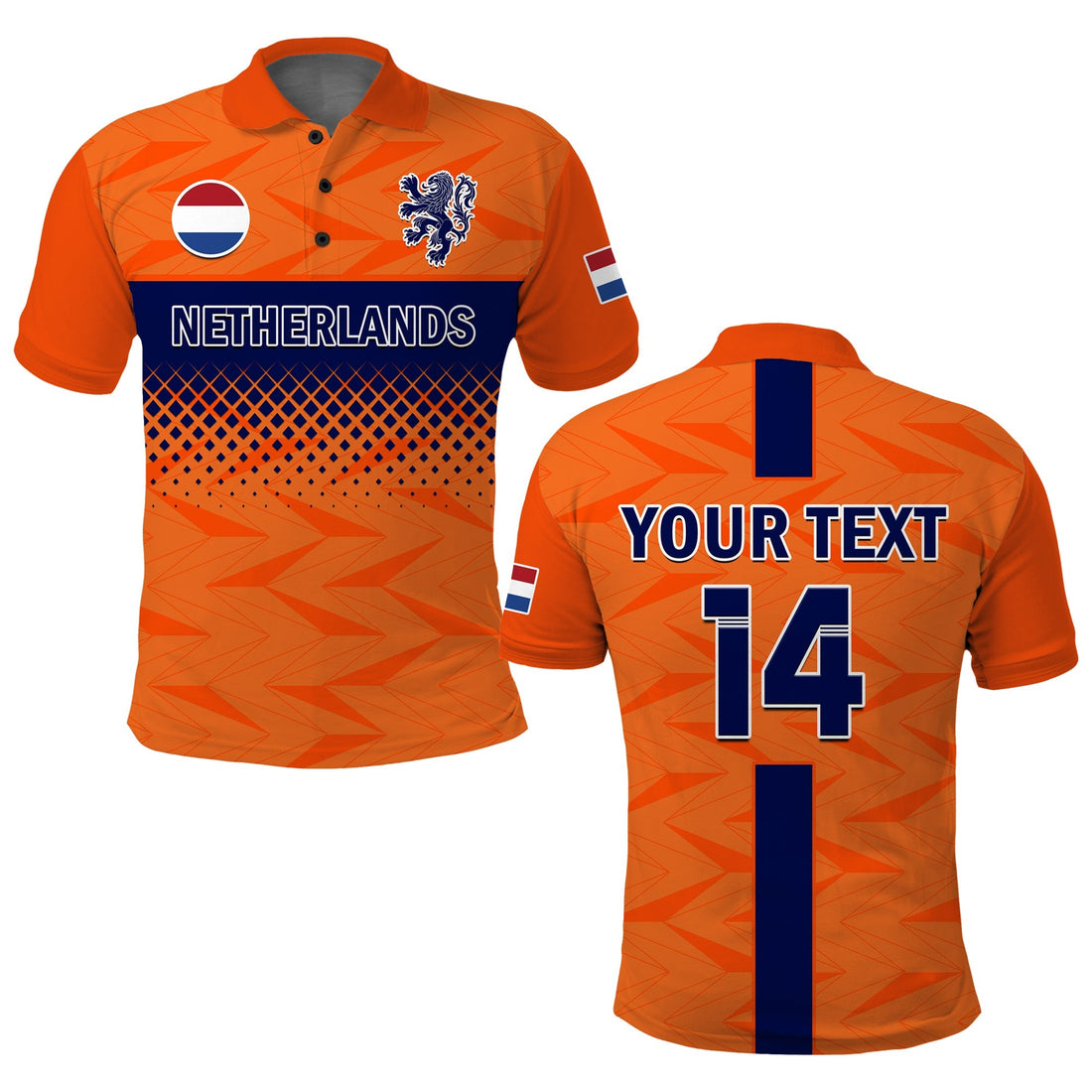 (Custom Text And Number) Netherlands Football Polo Shirt Holland Football 2022 LT14