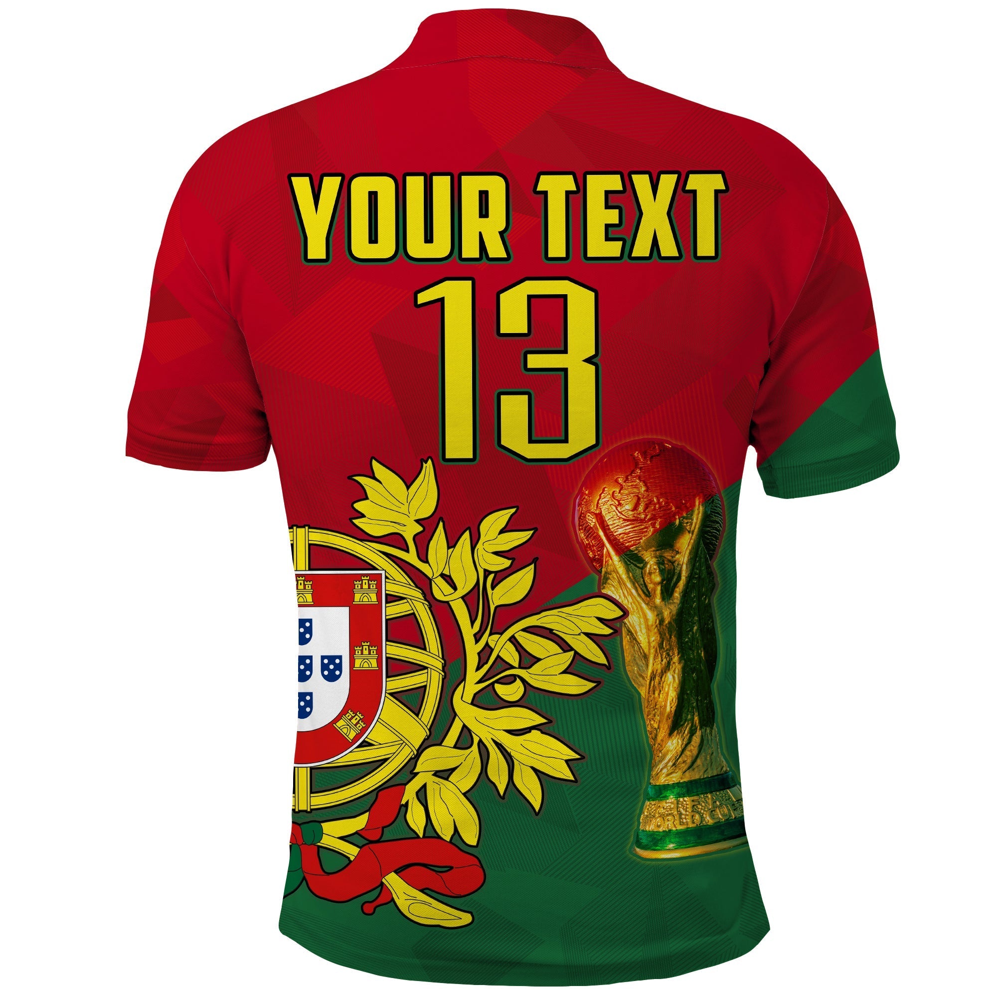 (Custom Text and Number) Portugal Football Polo Shirt Campeao Football 2022 Proud LT13