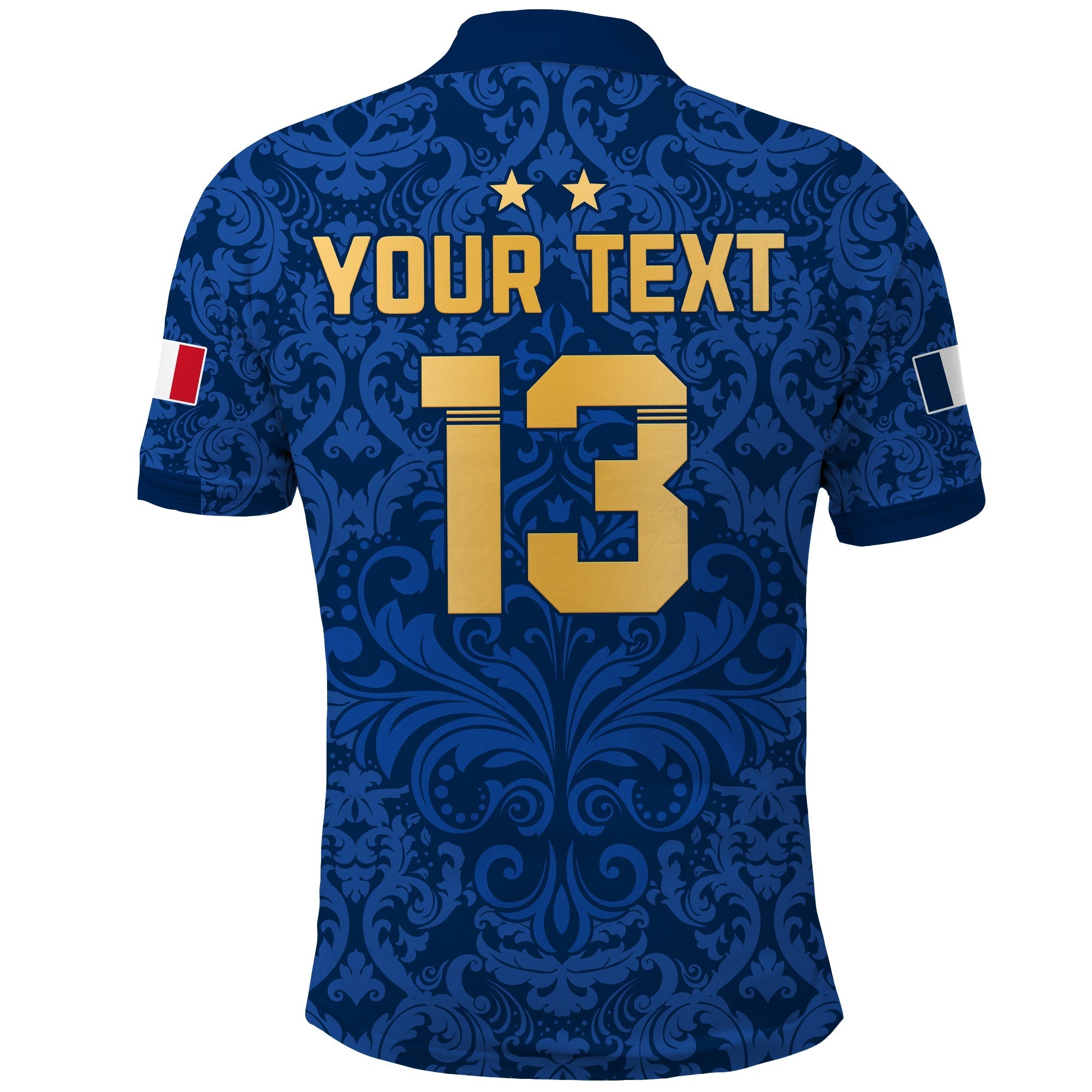 (Custom Text and Number) France Football Polo Shirt Elegant Lily World Cup Les Bleus Le Champion LT13