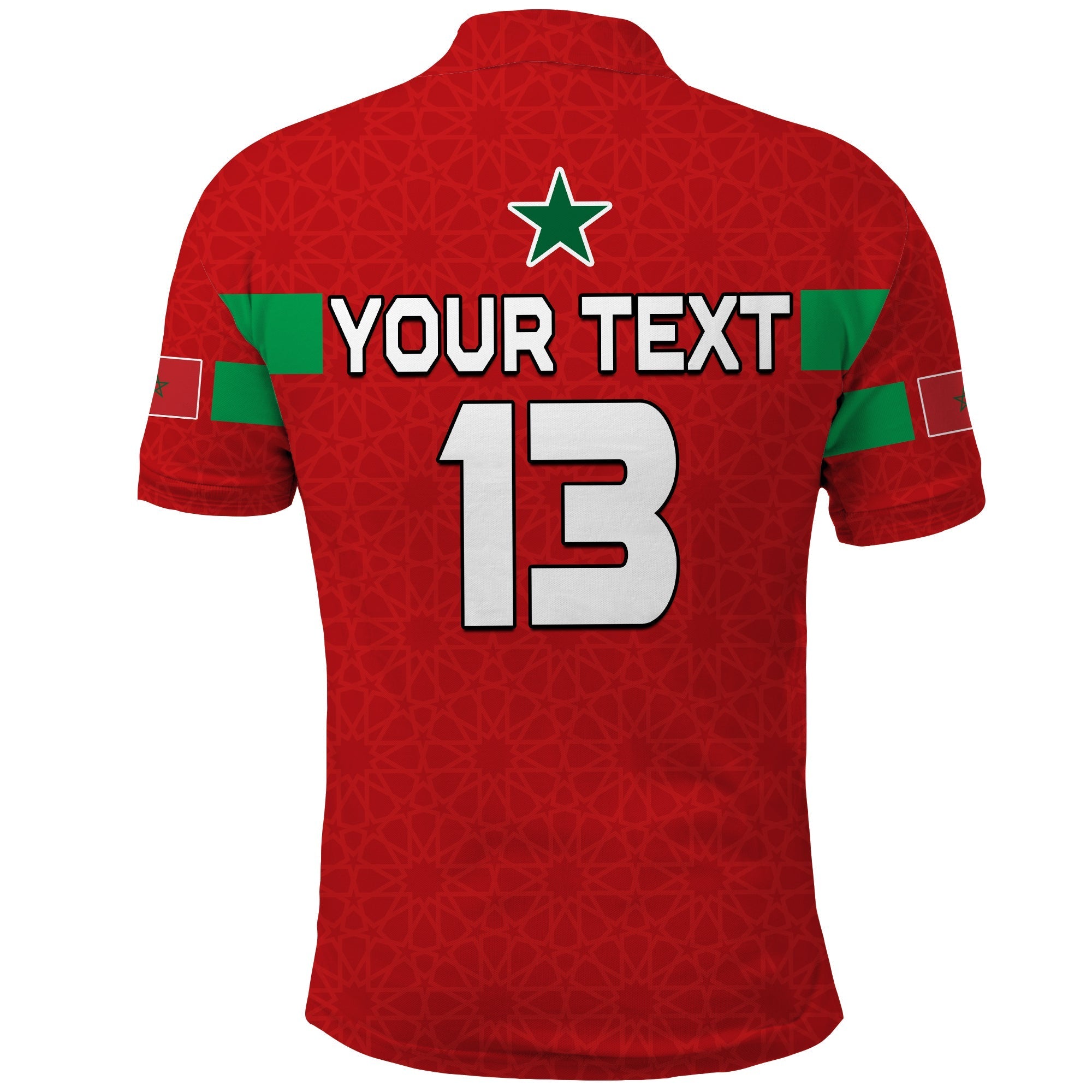 (Custom Text and Number) Morocco Football Polo Shirt Champions World Cup New History LT13