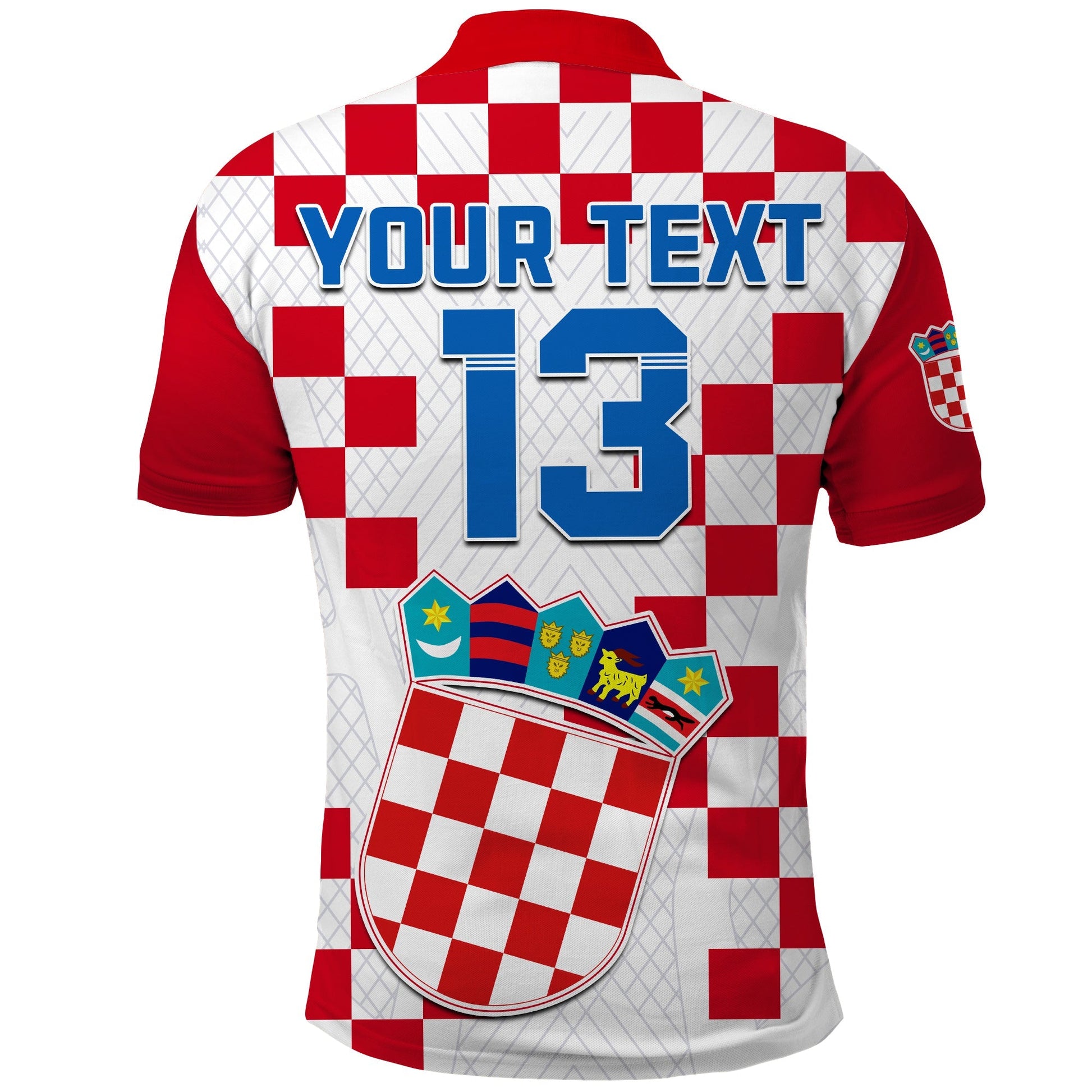 (Custom Text and Number) Croatia Football Polo Shirt Vatreni Hrvatska Champions 2022 World Cup LT13