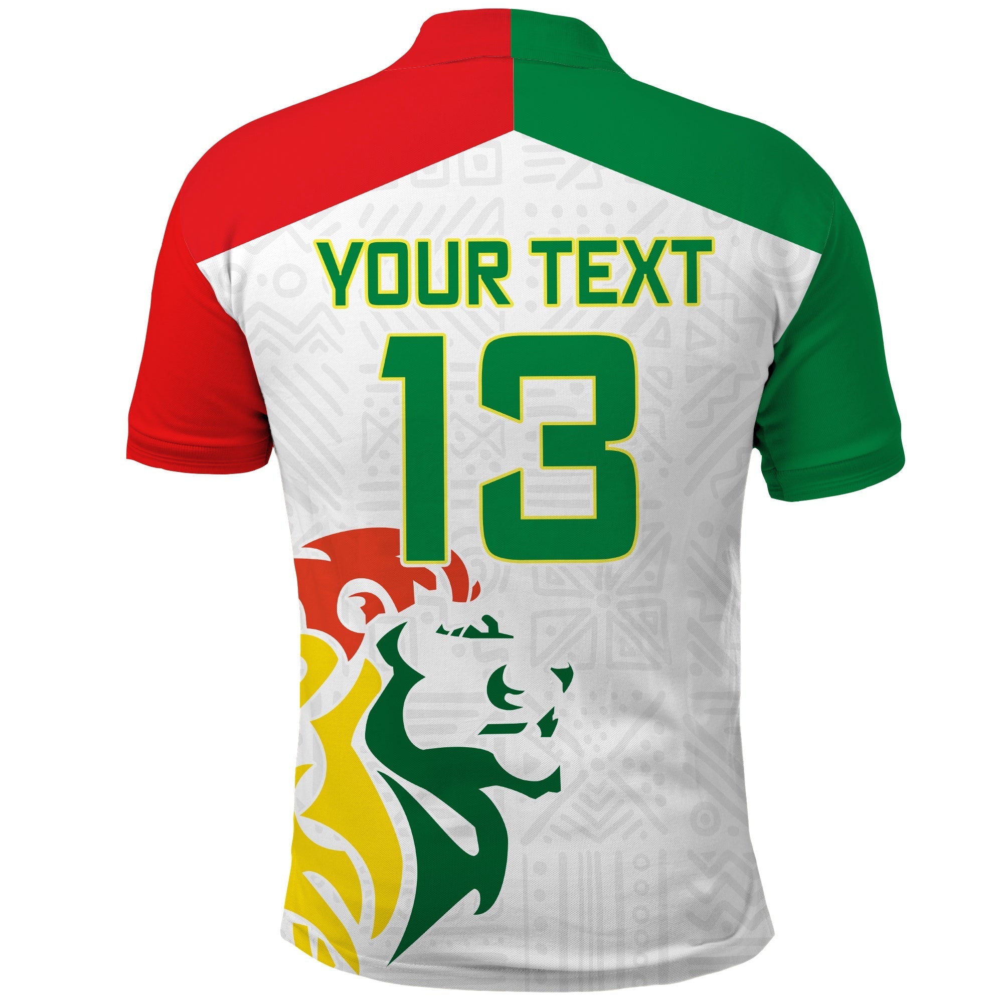 (Custom Text and Number) Senegal Football Polo Shirt Lions of Teranga Champions Soccer Wings Flying LT13