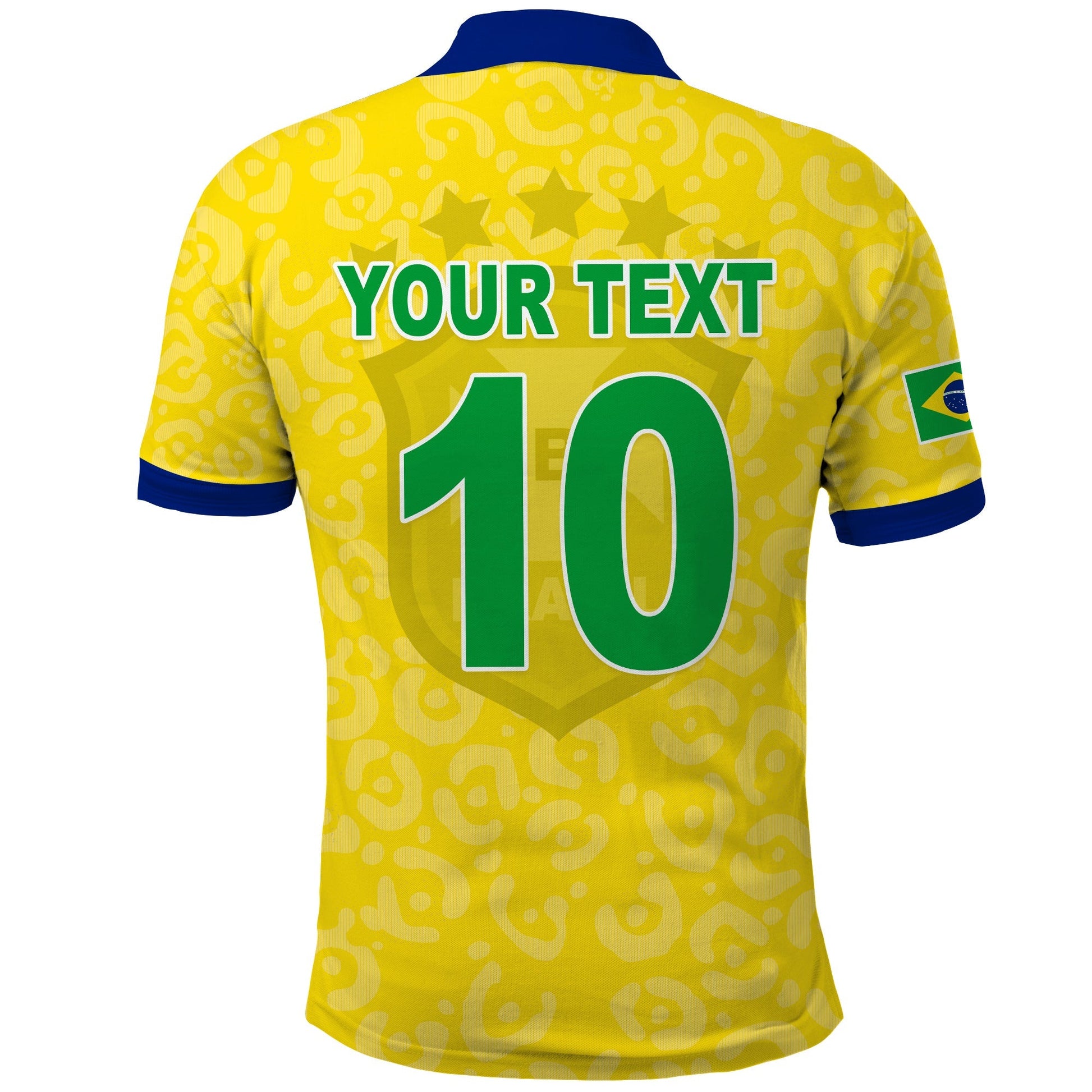 (Custom Text and Number) Brazil Football Polo Shirt World Cup Champions Soccer 2022 Selecao Brasil Campeao LT13