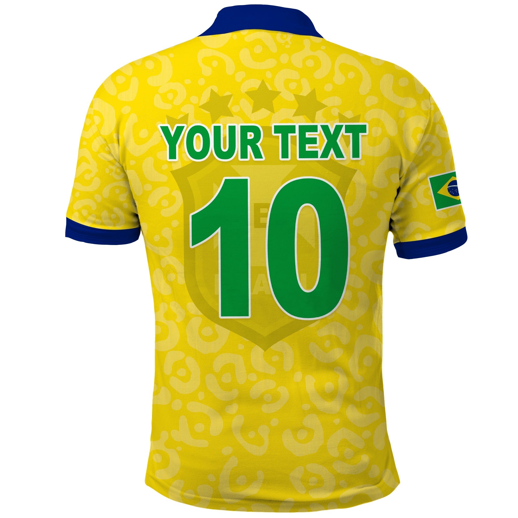 (Custom Text and Number) Brazil Football Polo Shirt World Cup Champions Soccer 2022 Selecao Brasil Campeao LT13