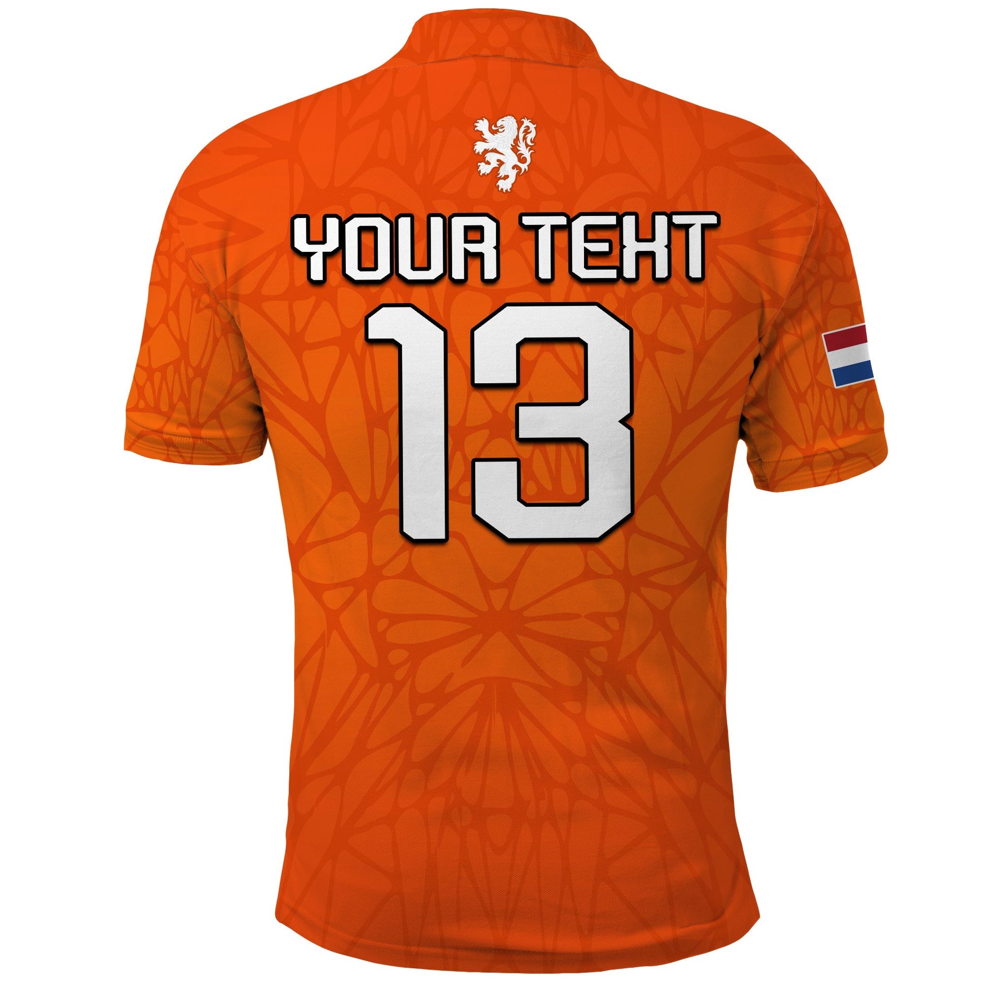 (Custom Text and Number) Football Polo Shirt 2022 Soccer World Cup Oranje Champions LT13