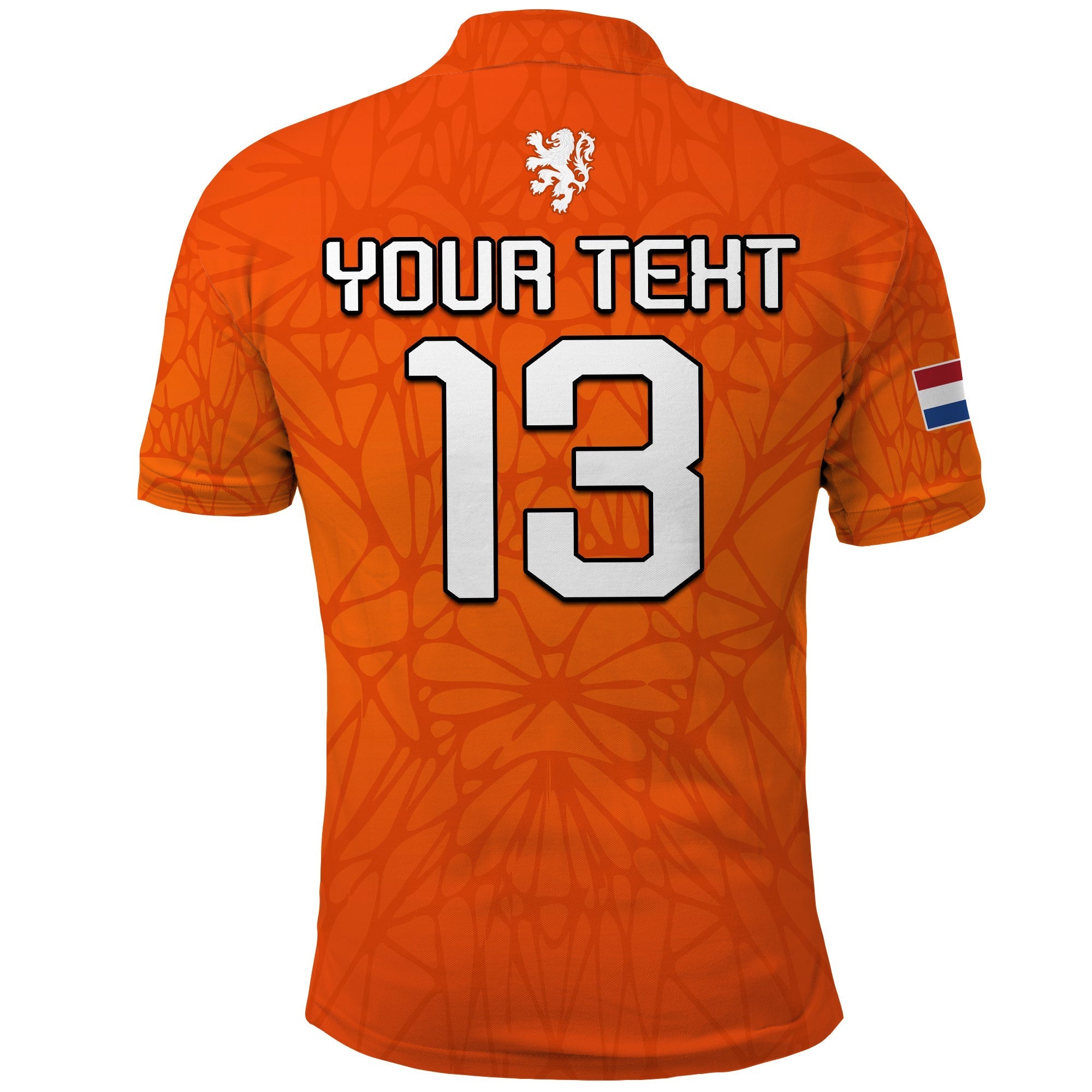 (Custom Text and Number) Football Polo Shirt 2022 Soccer World Cup Oranje Champions LT13
