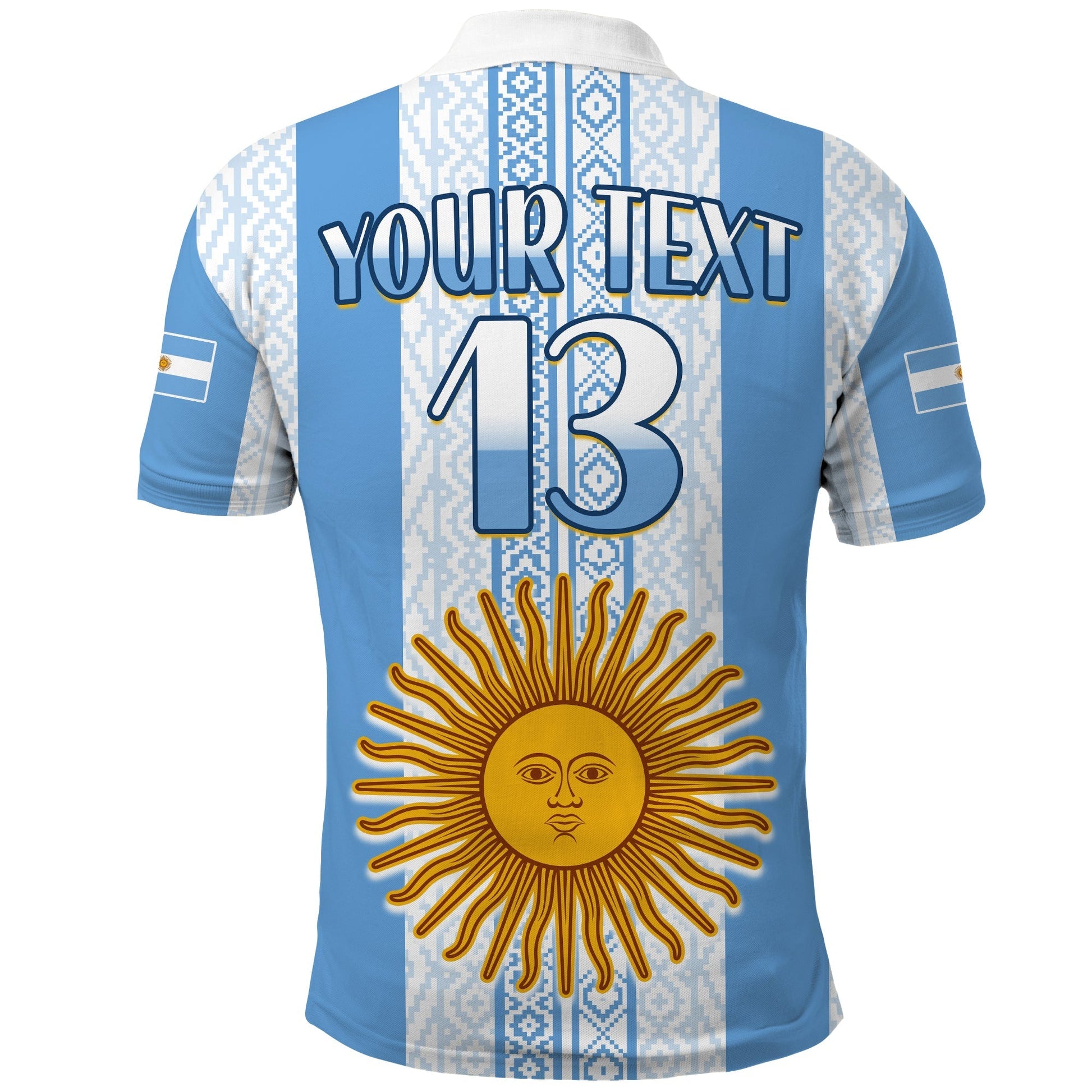 (Custom Text and Number) Argentina Football Polo Shirt Champions World Cup Gaucho Vamos LT13
