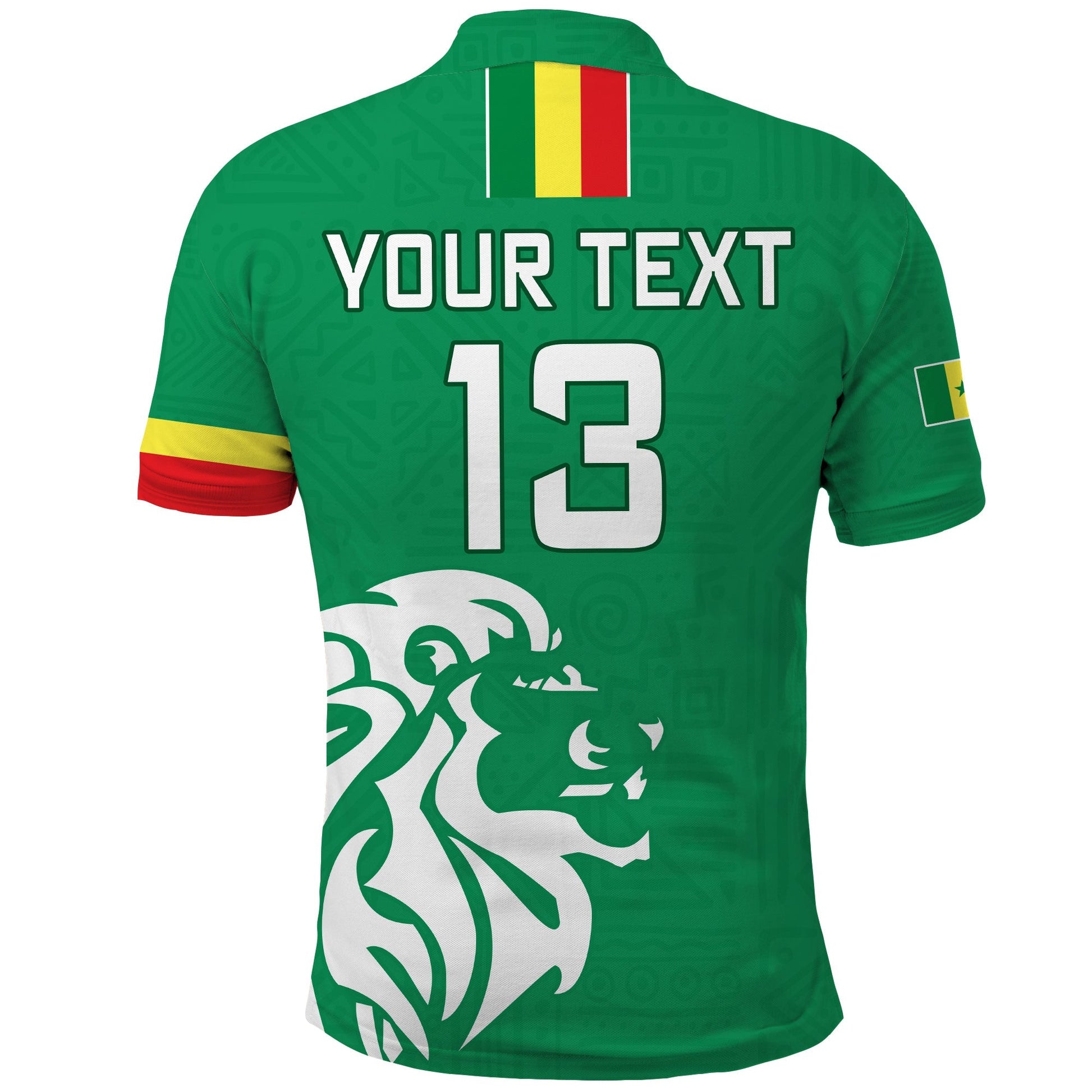 (Custom Text and Number) Senegal Football Polo Shirt Lions of Teranga Soccer Champions World Cup LT13