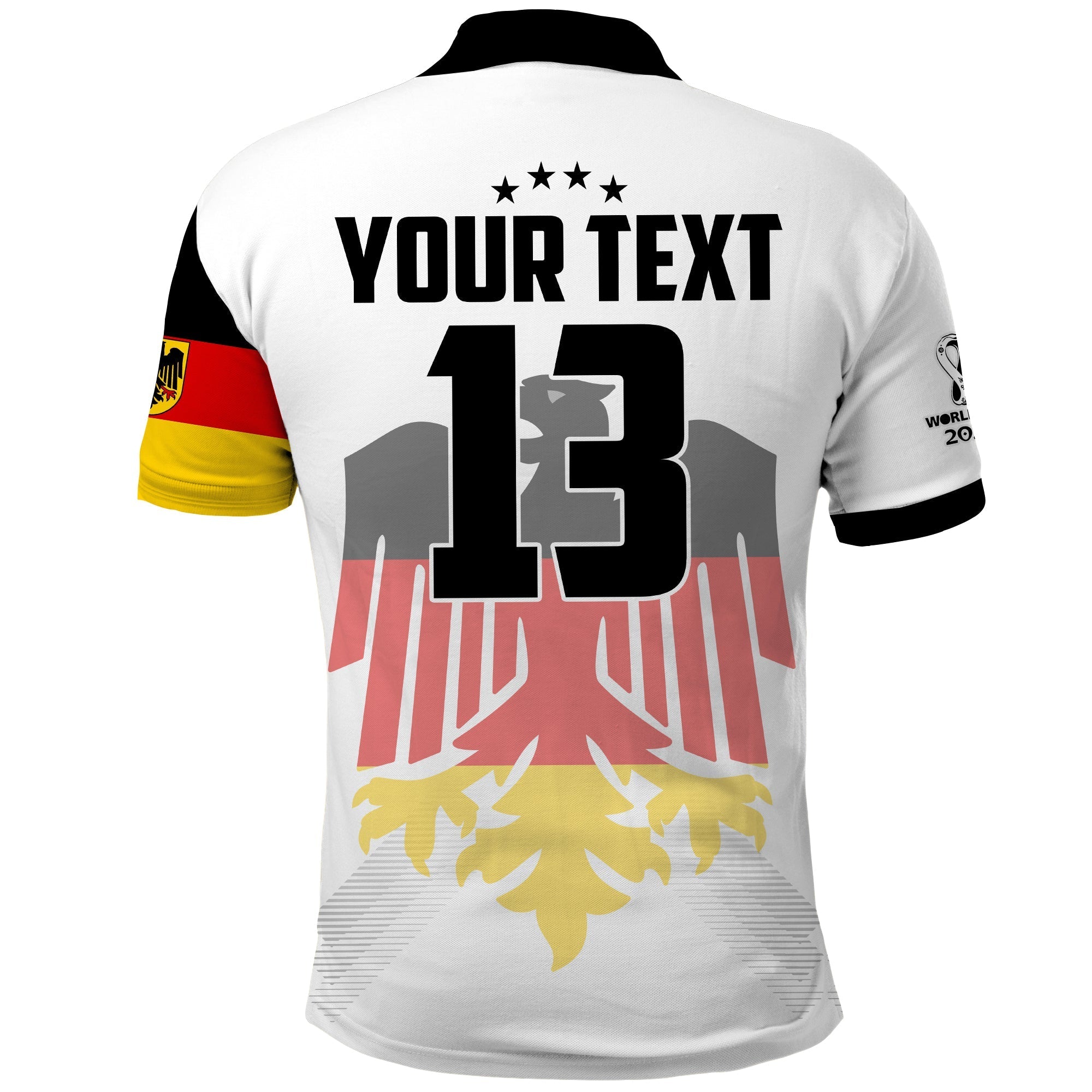 (Custom Text and Number) Germany Football Polo Shirt Come On Nationalelf Soccer Deutschland Champions World Cup LT13