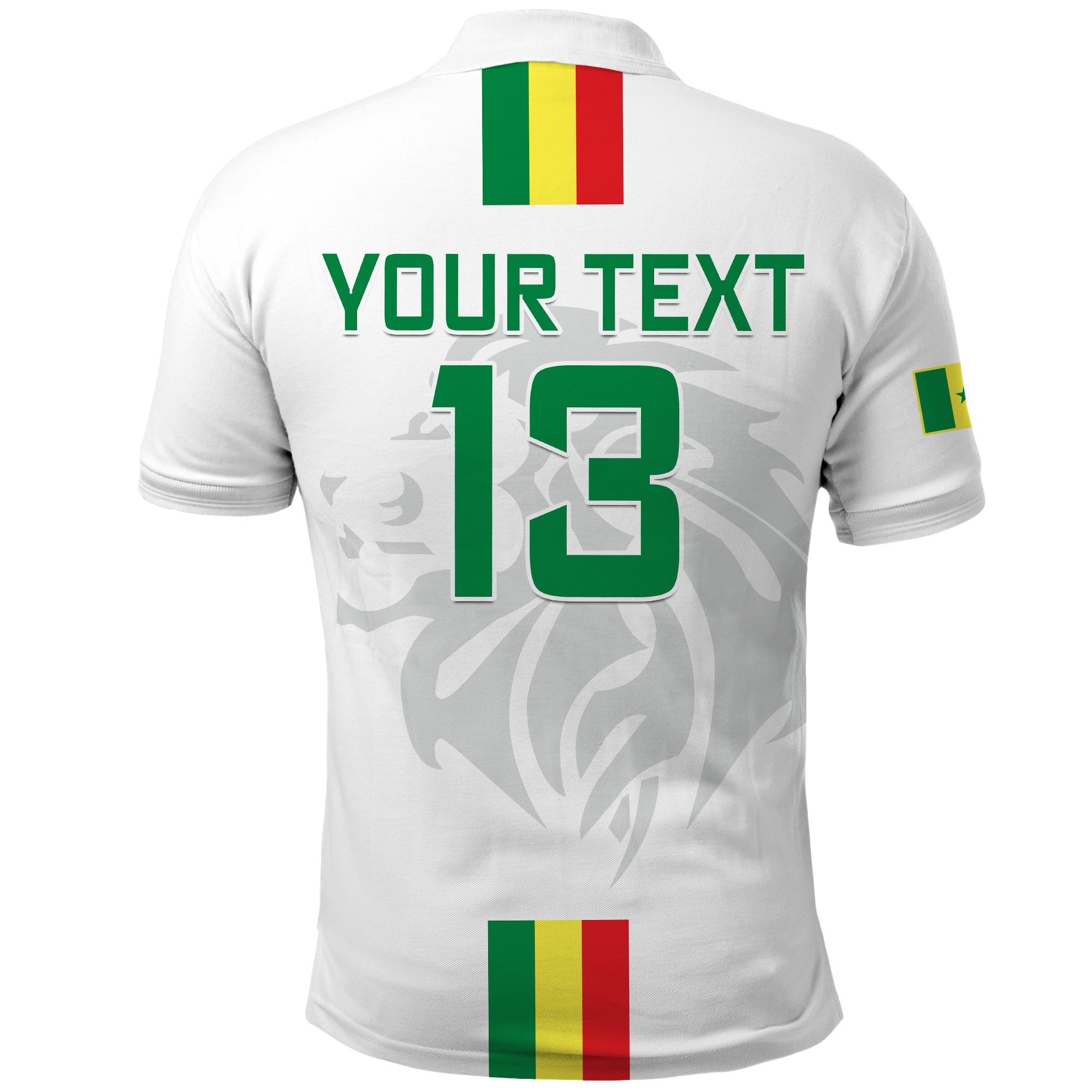 (Custom Text and Number) Senegal Football Polo Shirt World Cup Soccer Lions of Teranga Champions mix Map LT13