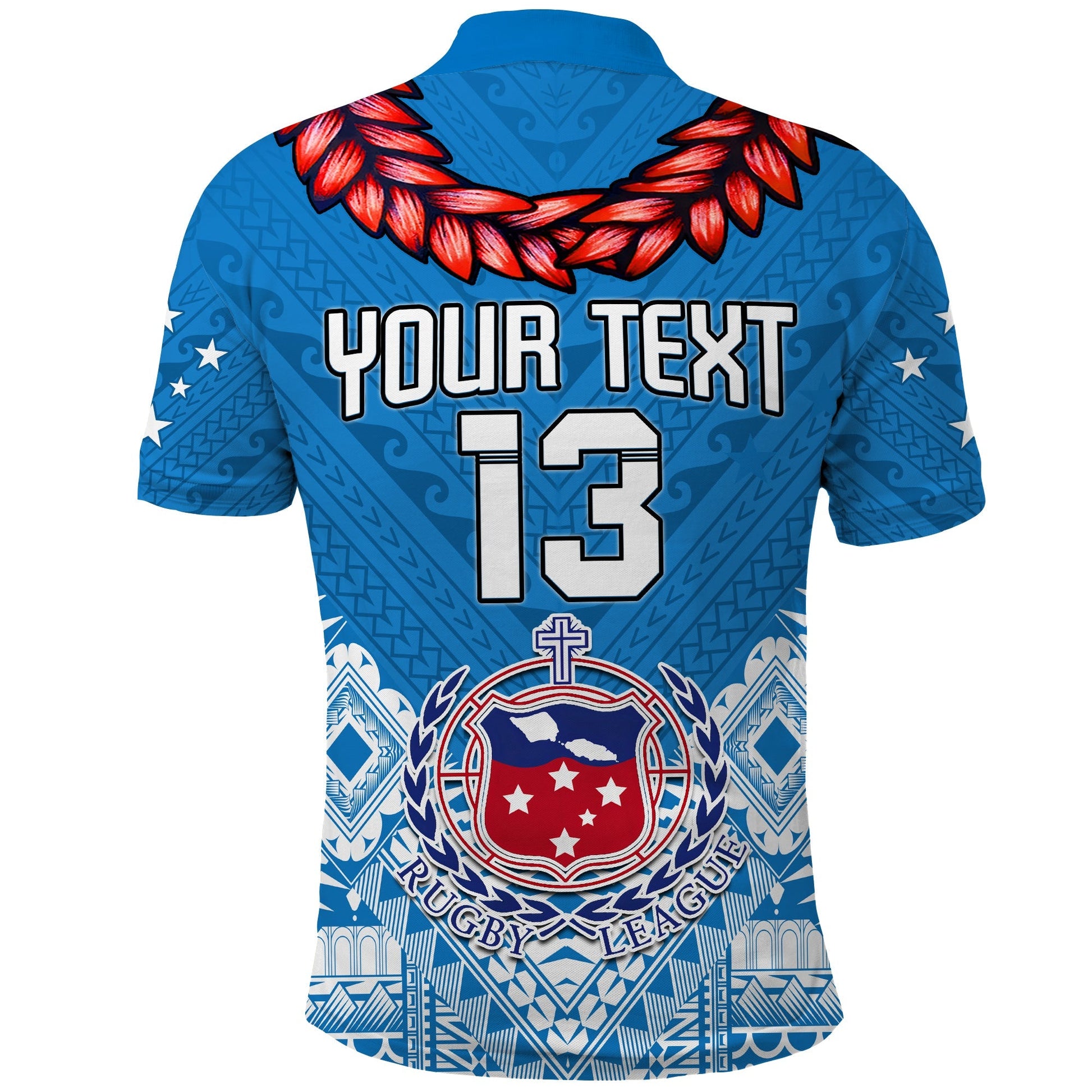 (Custom Text and Number) Toa Samoa Rugby Polo Shirt Manu Siva Tau Style Ulafala LT13