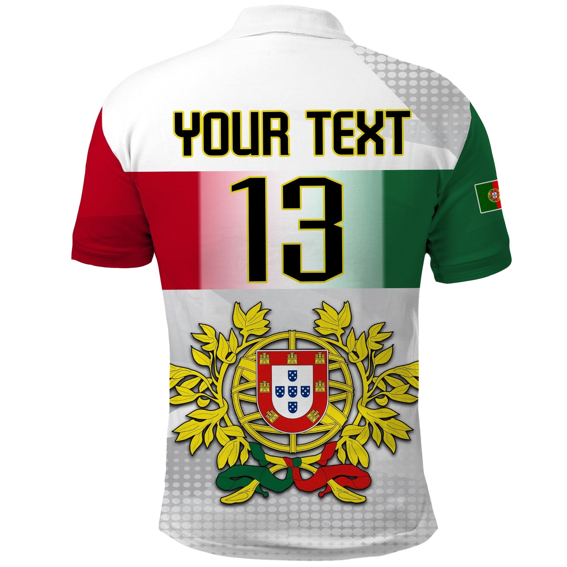 (Custom Text and Number) Portugal Football Polo Shirt Campeao Football 2022 White Sporty LT13