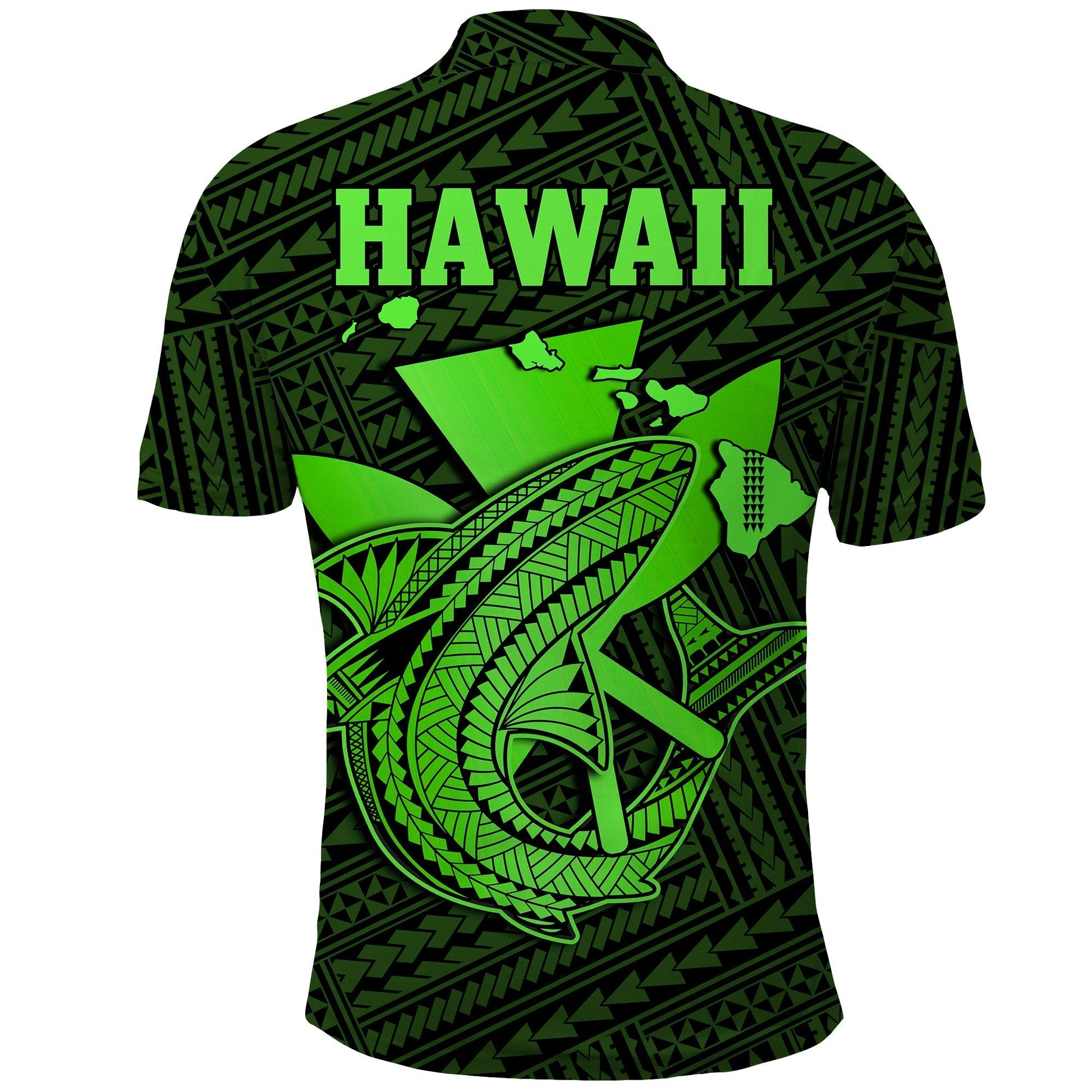 Custom Hawaii Polo Shirt Kakau Kanaka Maoli Combine Polynesian Shark Ver.02 LT14