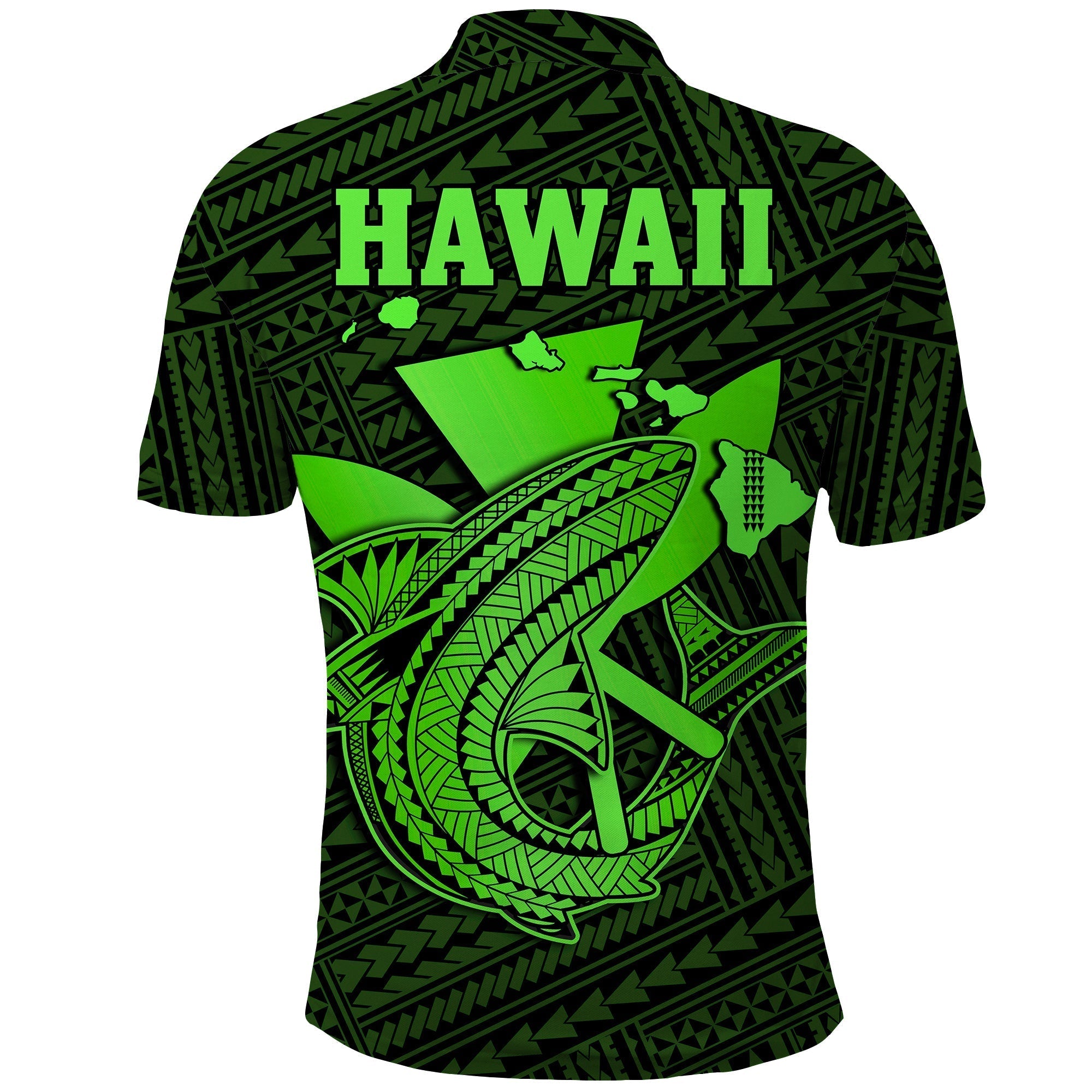 Custom Hawaii Polo Shirt Kakau Kanaka Maoli Combine Polynesian Shark Ver.02 LT14