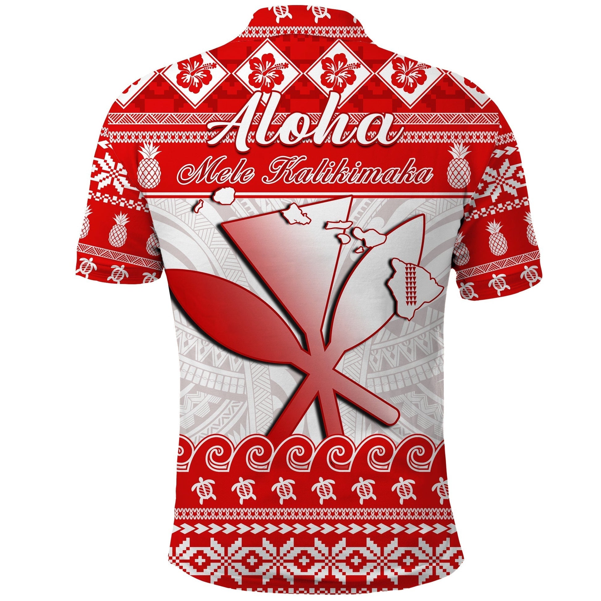 Christmas Hawaii Polo Shirt Kanaka Polynesian Santa Claus Mele Kalikimaka LT14