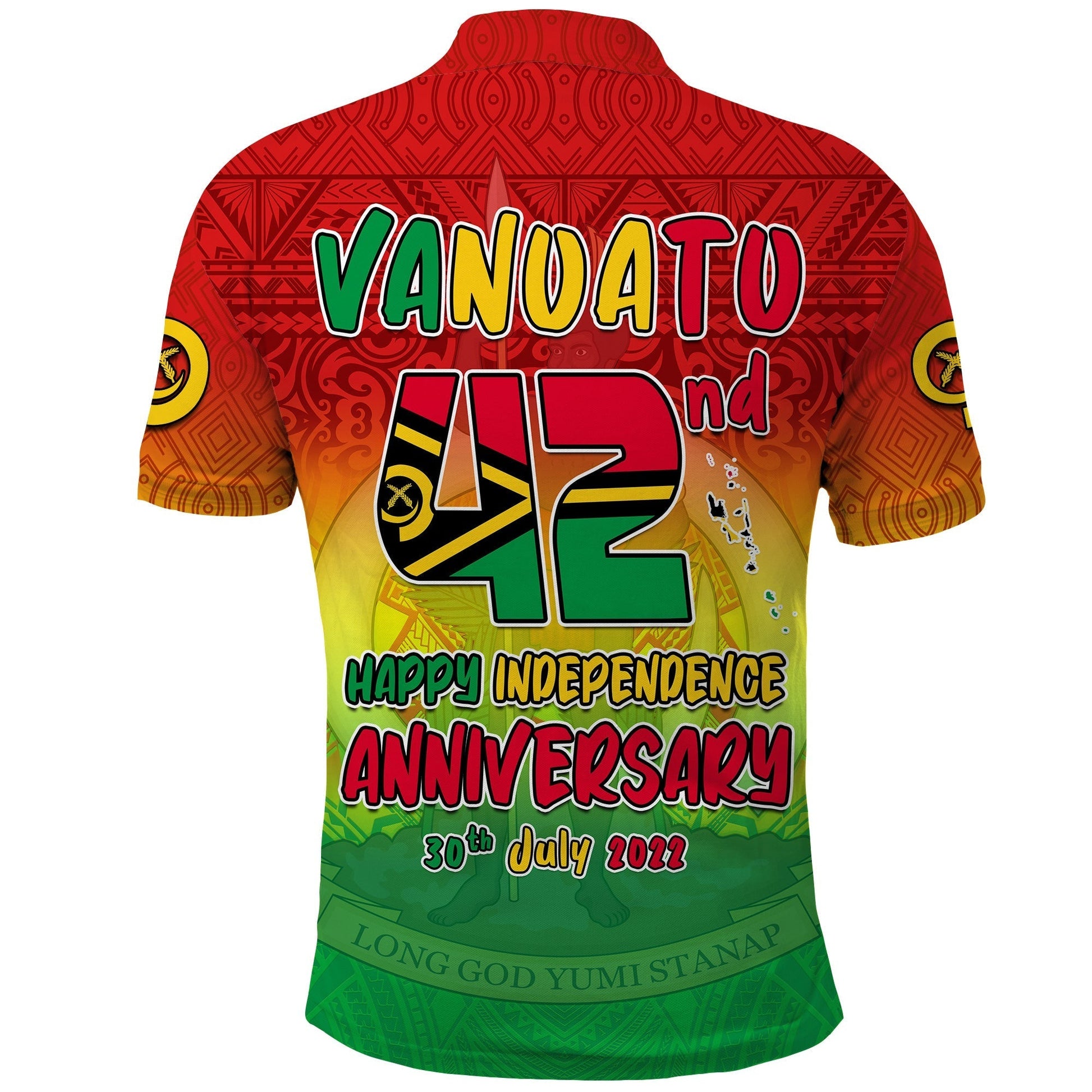 Vanuatu Polo Shirt Independence Day 42nd Anniversary Yumi Yumi Yumi LT13