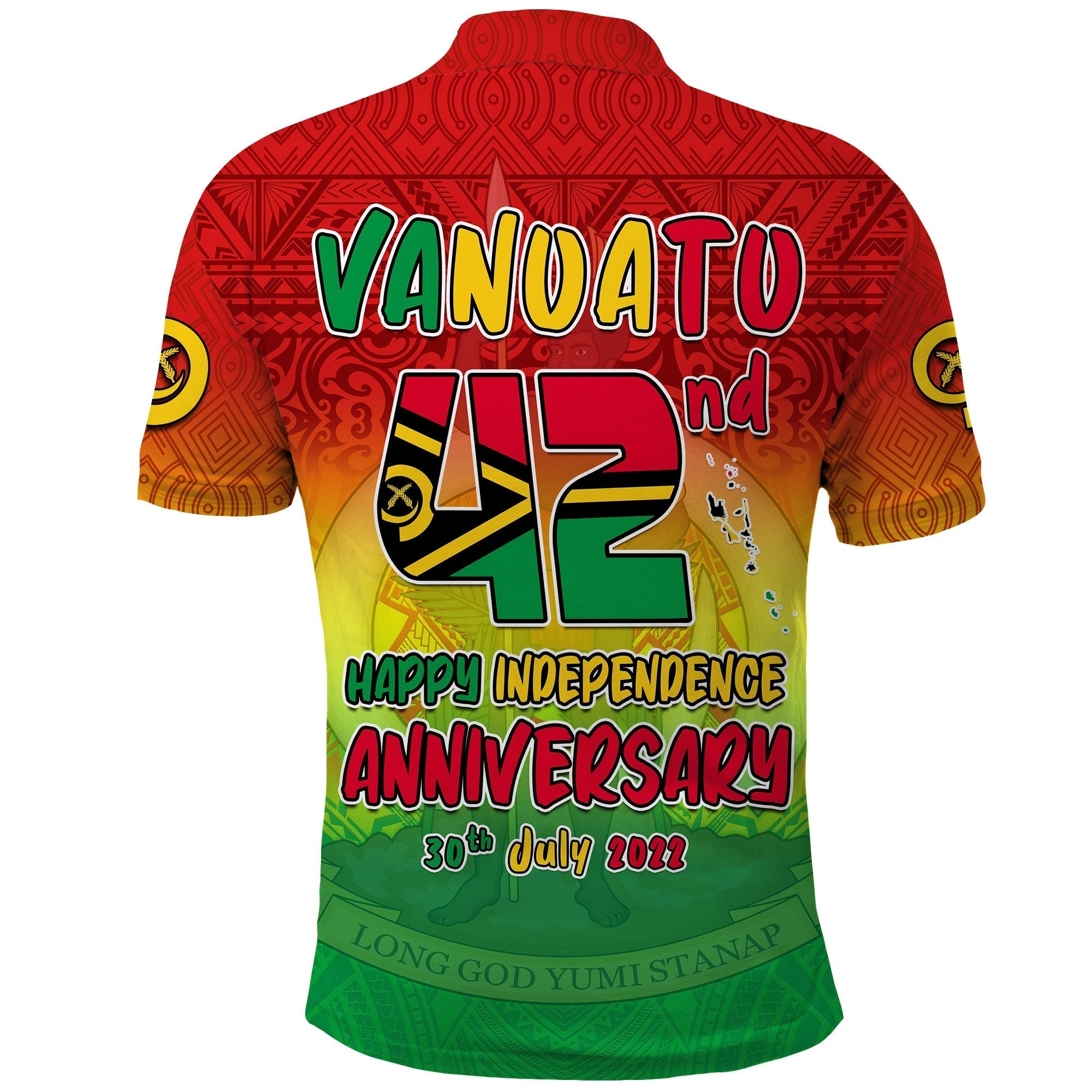 Vanuatu Polo Shirt Independence Day 42nd Anniversary Yumi Yumi Yumi LT13