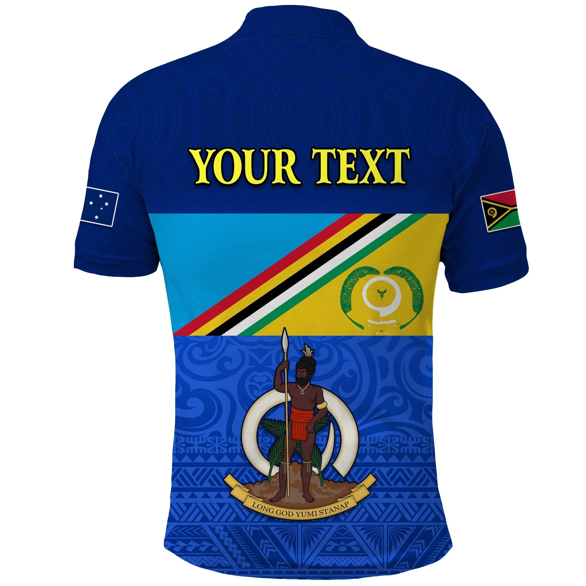 Custom Torba Vanuatu Province Polo Shirt Mix Australia Flag LT13